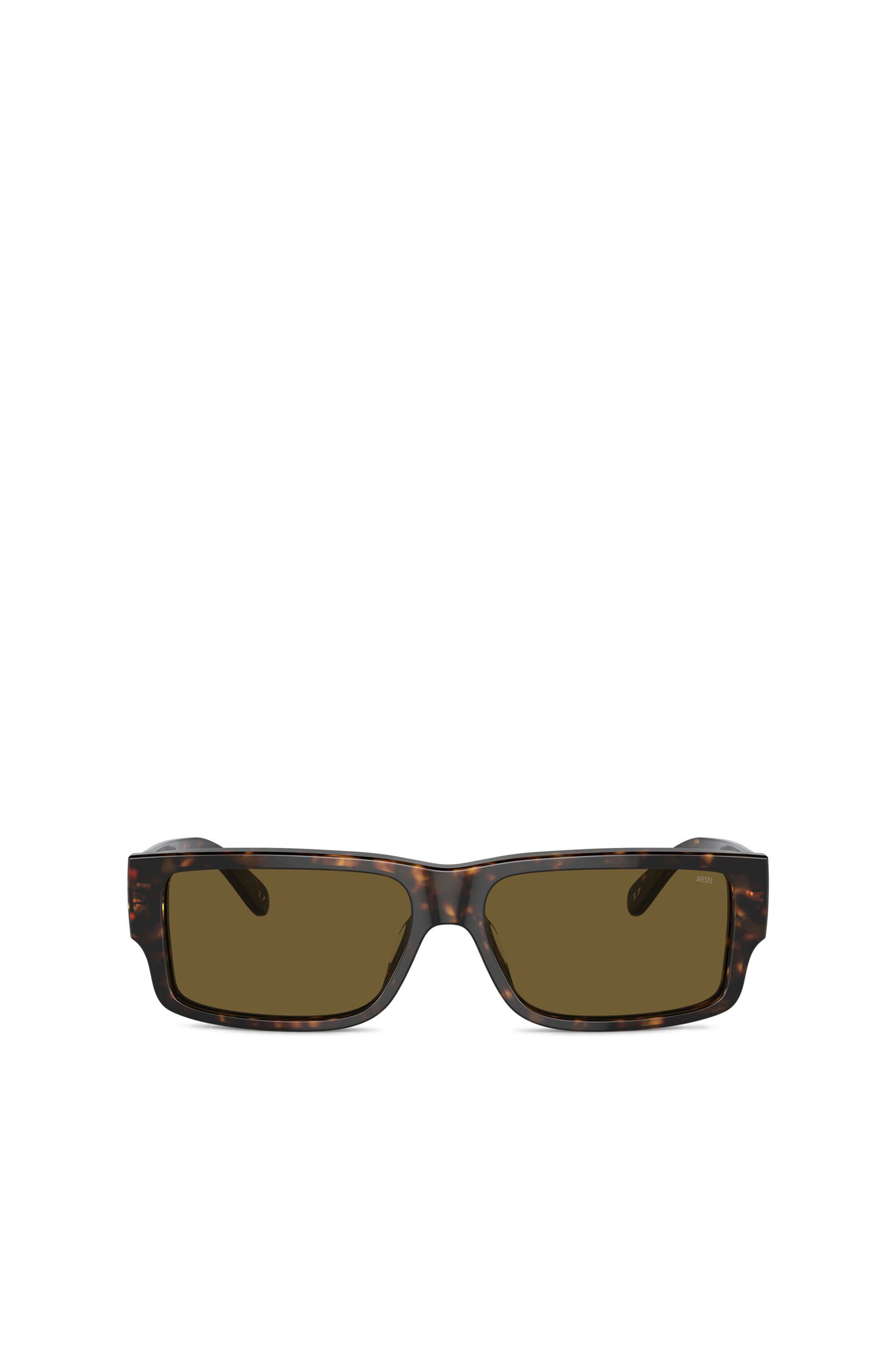 Diesel - 0DL2003 SIZE 57, Occhiali da sole rettangolari Uomo in Marrone - 1