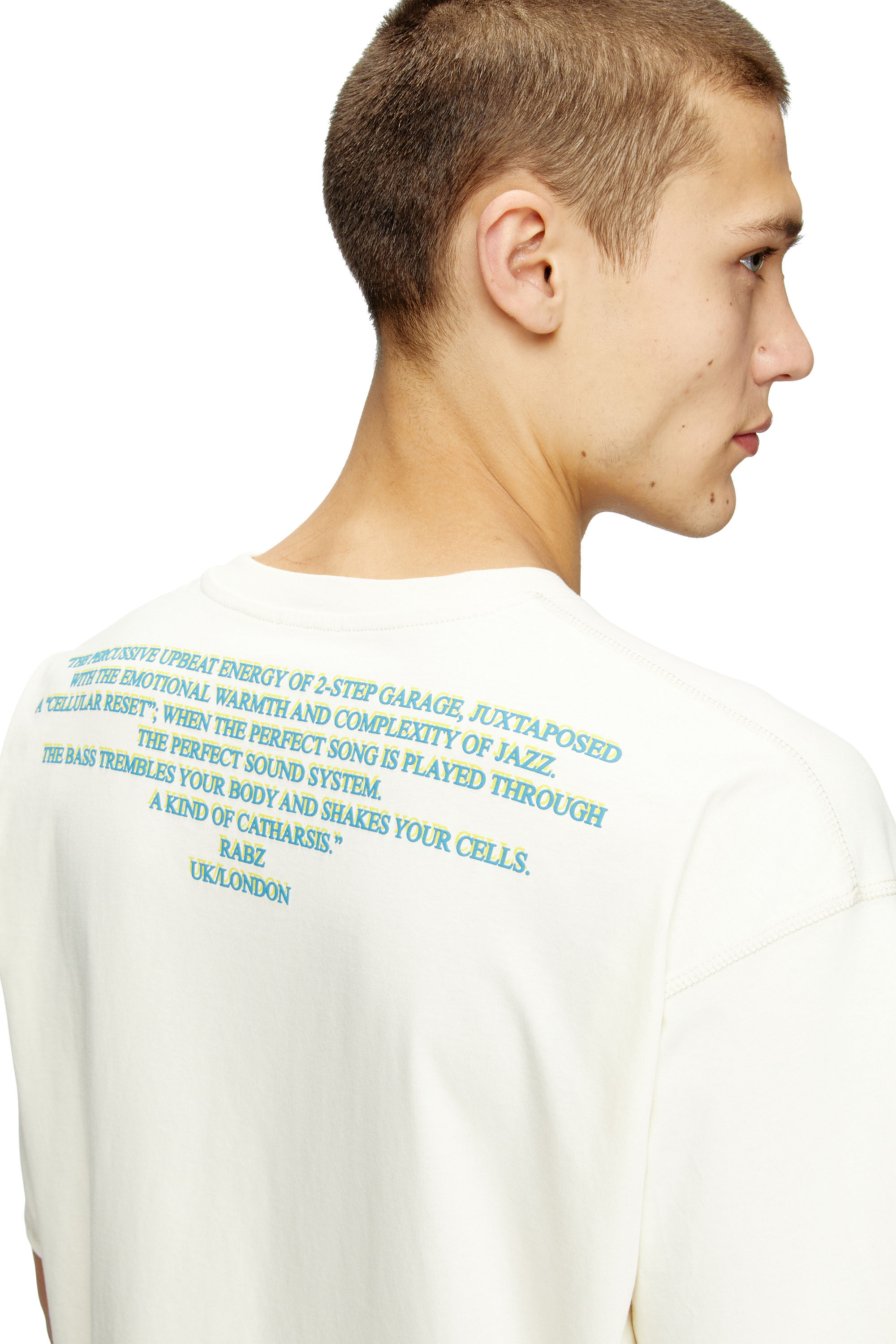 Diesel - T-BIX-AA, T-shirt con stampa DJ Unisex in Bianco - 5