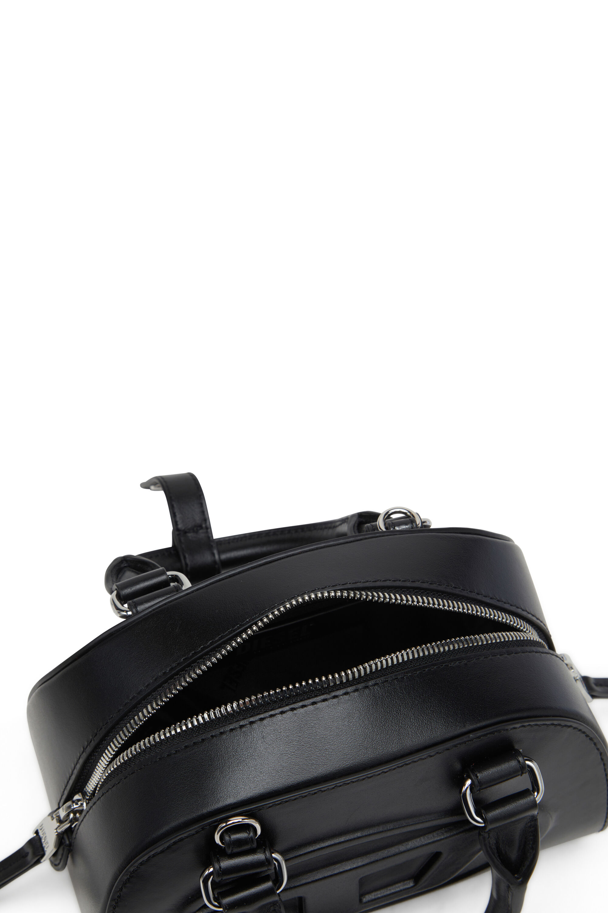 Diesel - 1DR DOME CROSSBODY, Borsa bowling mini in pelle Donna in Nero - 5