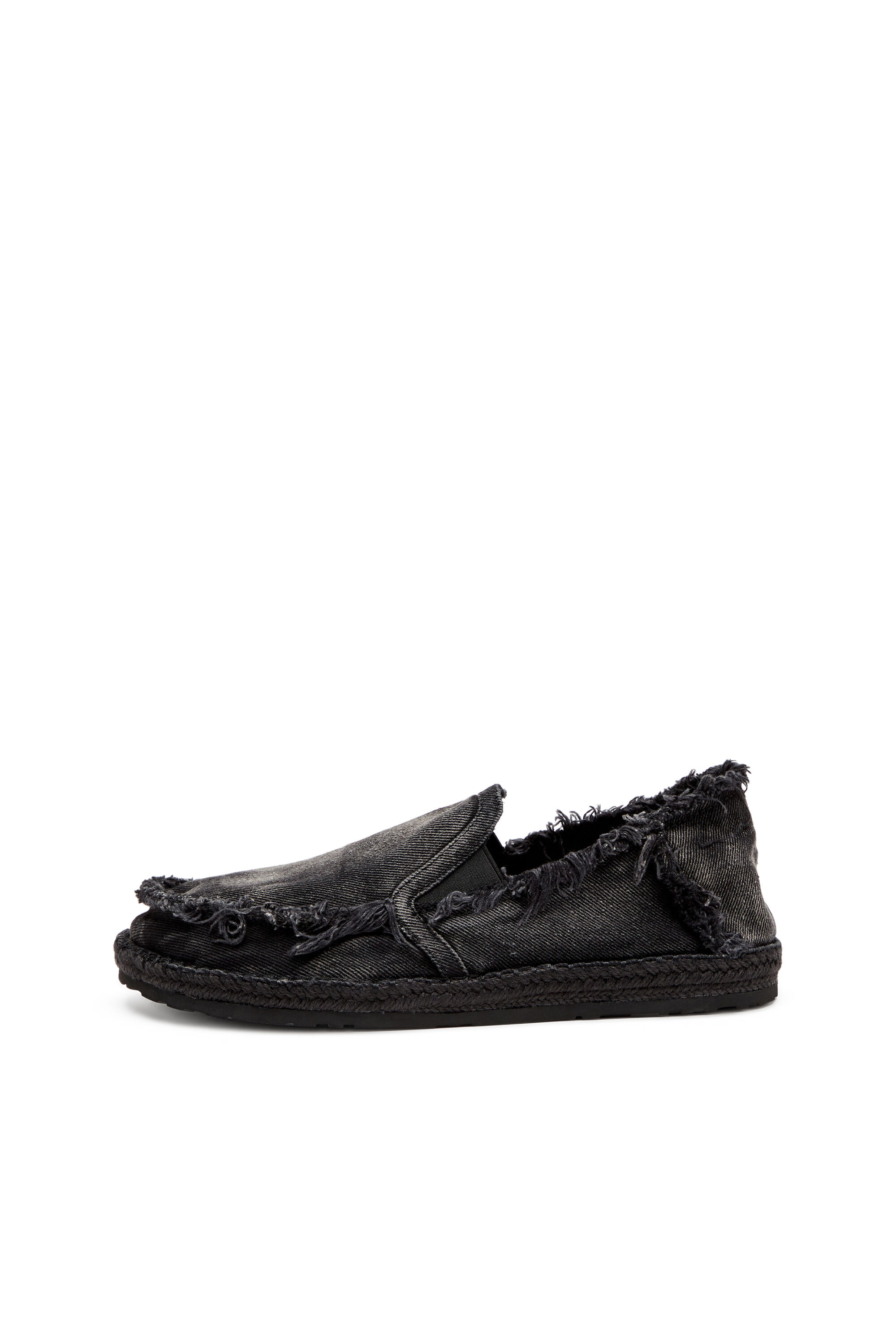 Diesel - D-LUKAS ESP, D-Lukas-Mocassini espadrilles in denim distressed Uomo in Nero - 7