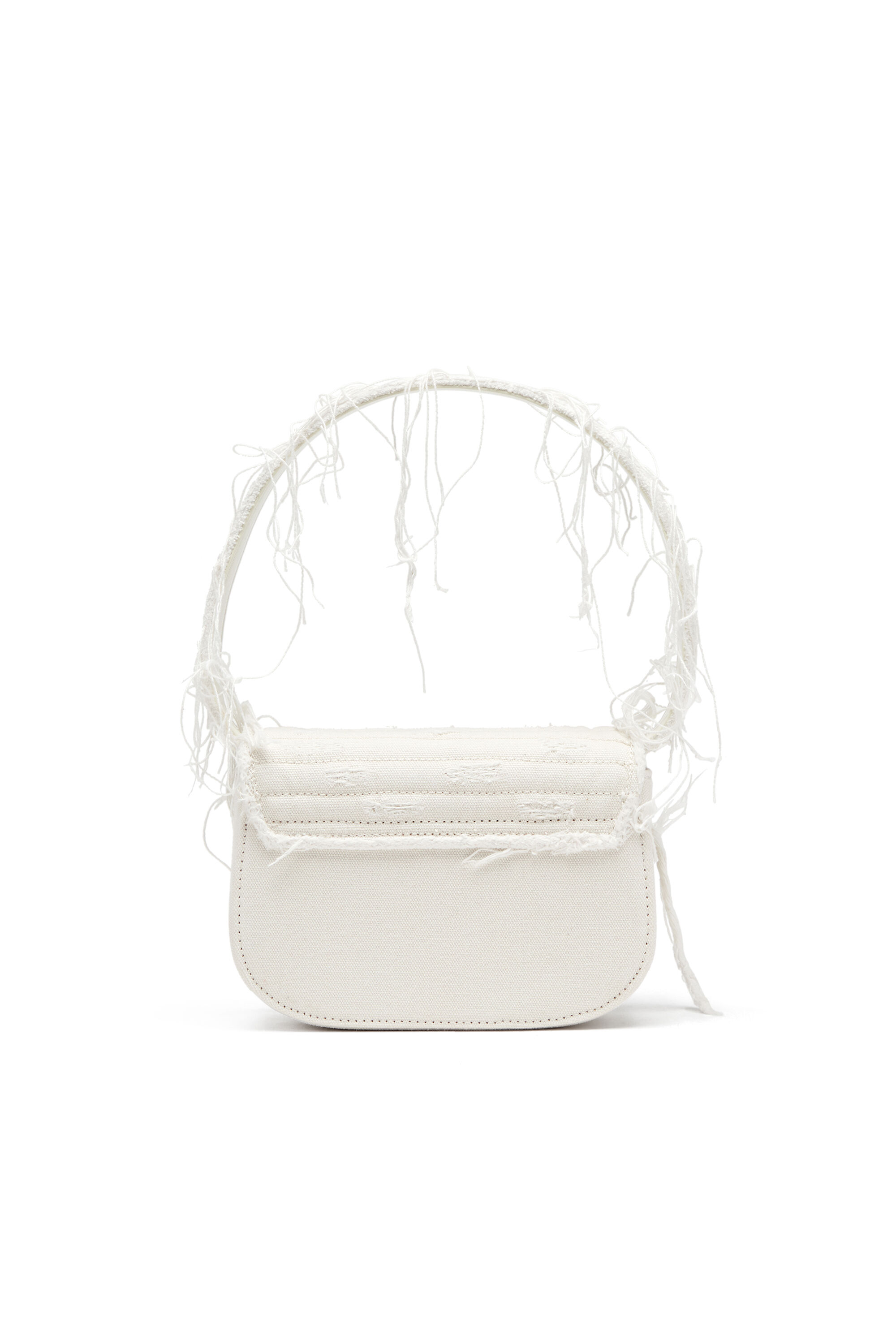 Diesel - 1DR, 1DR-Iconica borsa a spalla in tela e pelle Donna in Bianco - 3