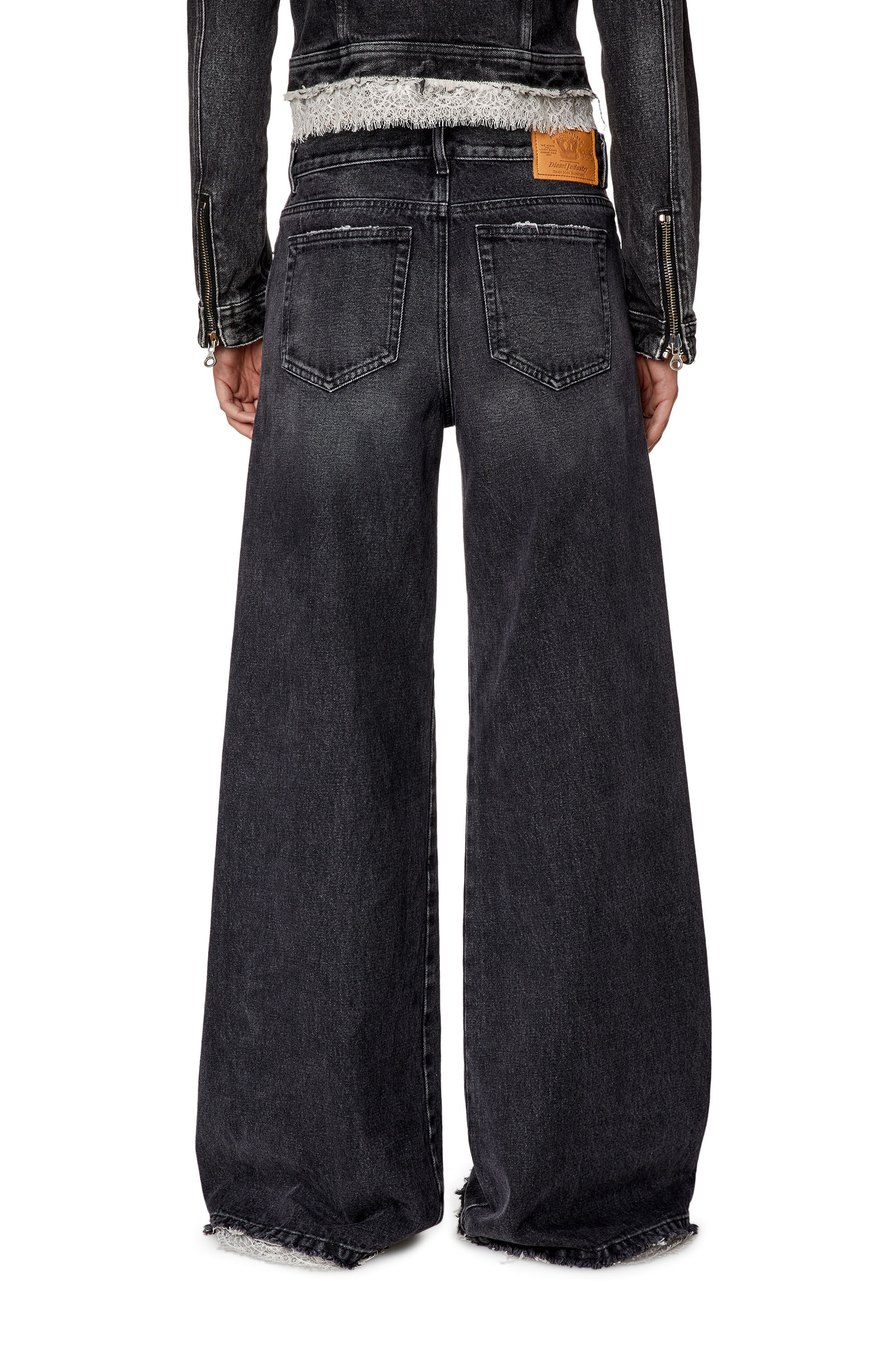 Diesel - Bootcut and Flare Jeans 1978 D-Akemi 007S2, Nero/Grigio scuro - Image 4