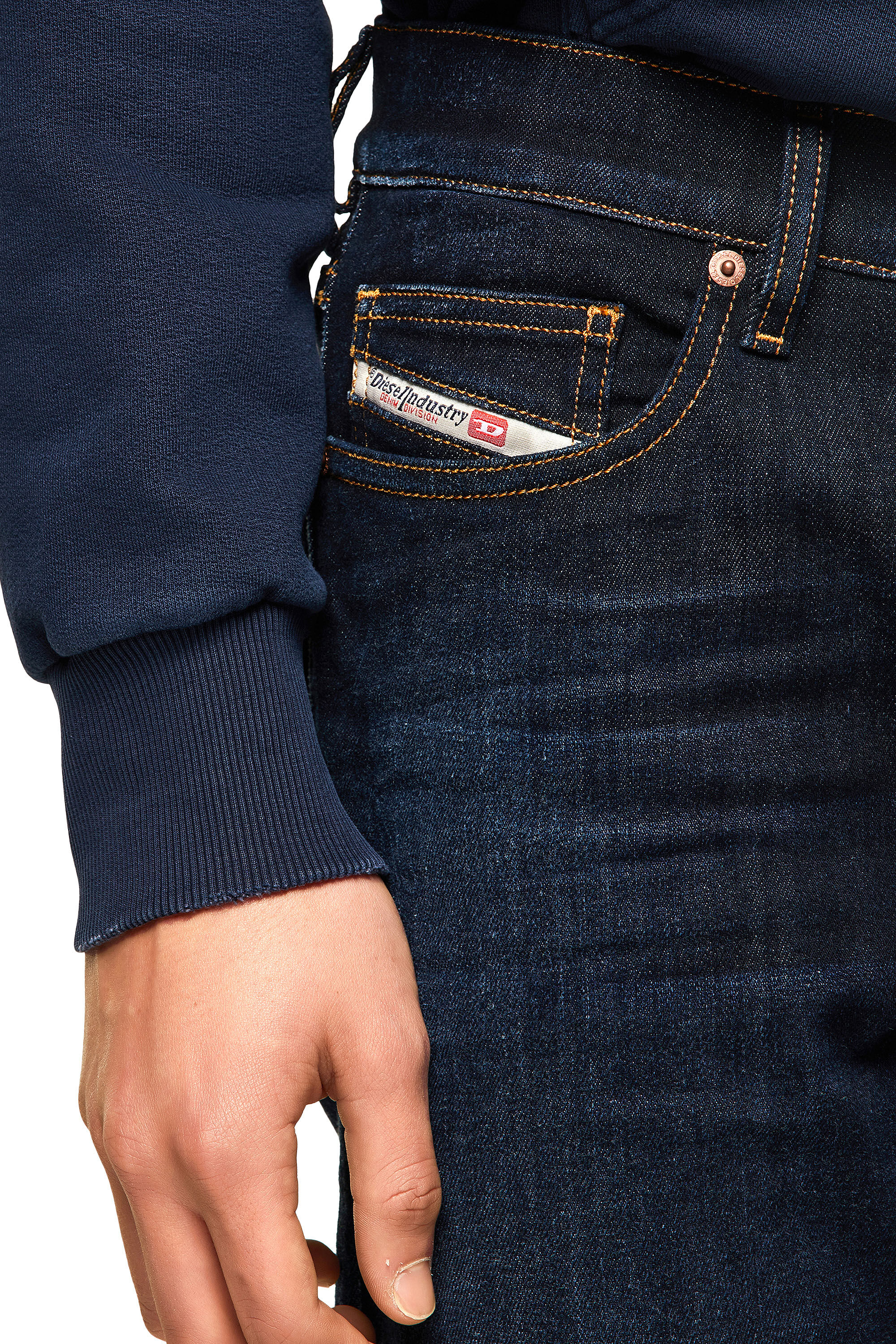 D-Luster 009ZS Uomo: Jeans Slim Blu scuro | Diesel