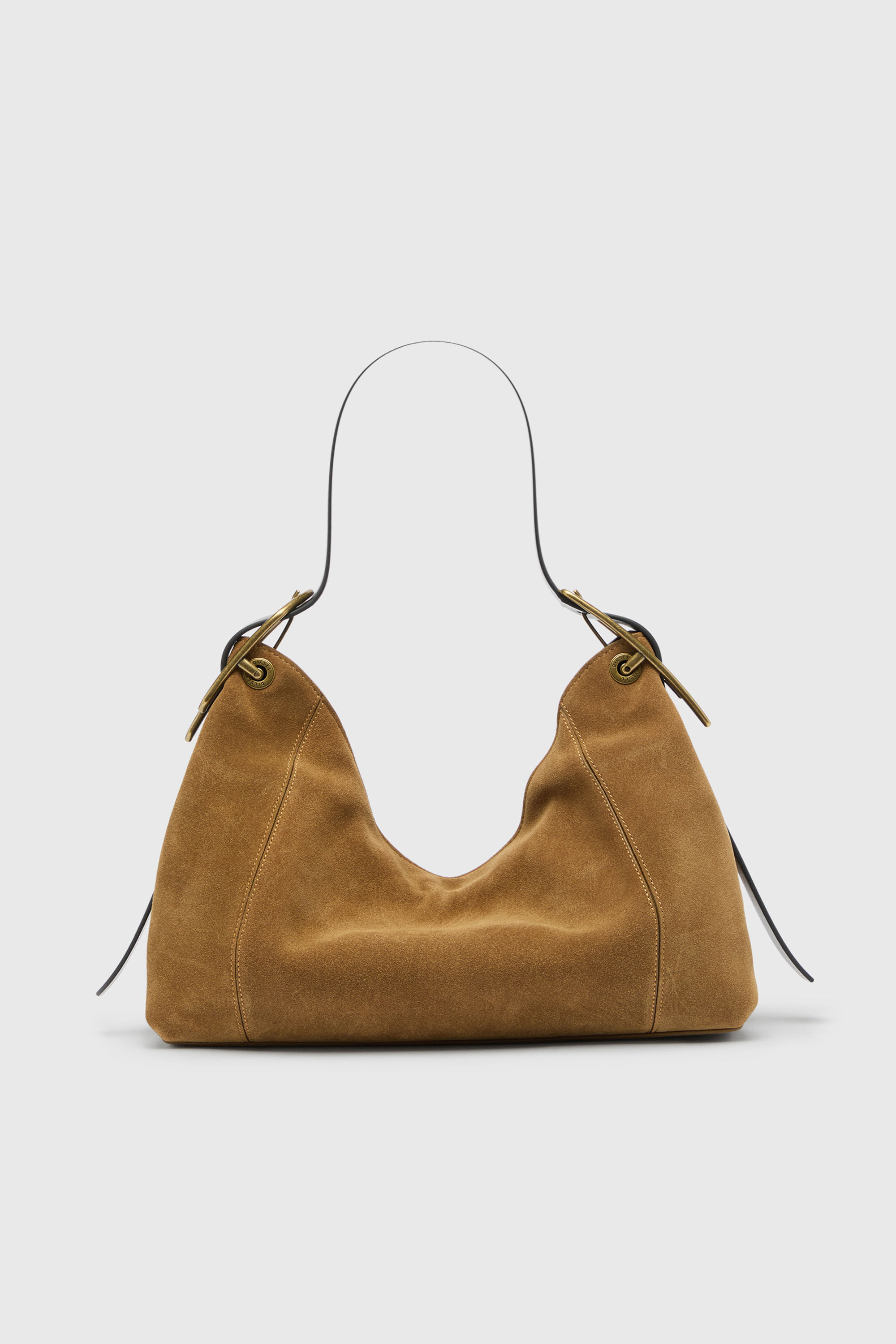 Diesel - D-LINE HOBO S, D-Line Borsa a spalla in suede cerato Donna in Marrone - 3