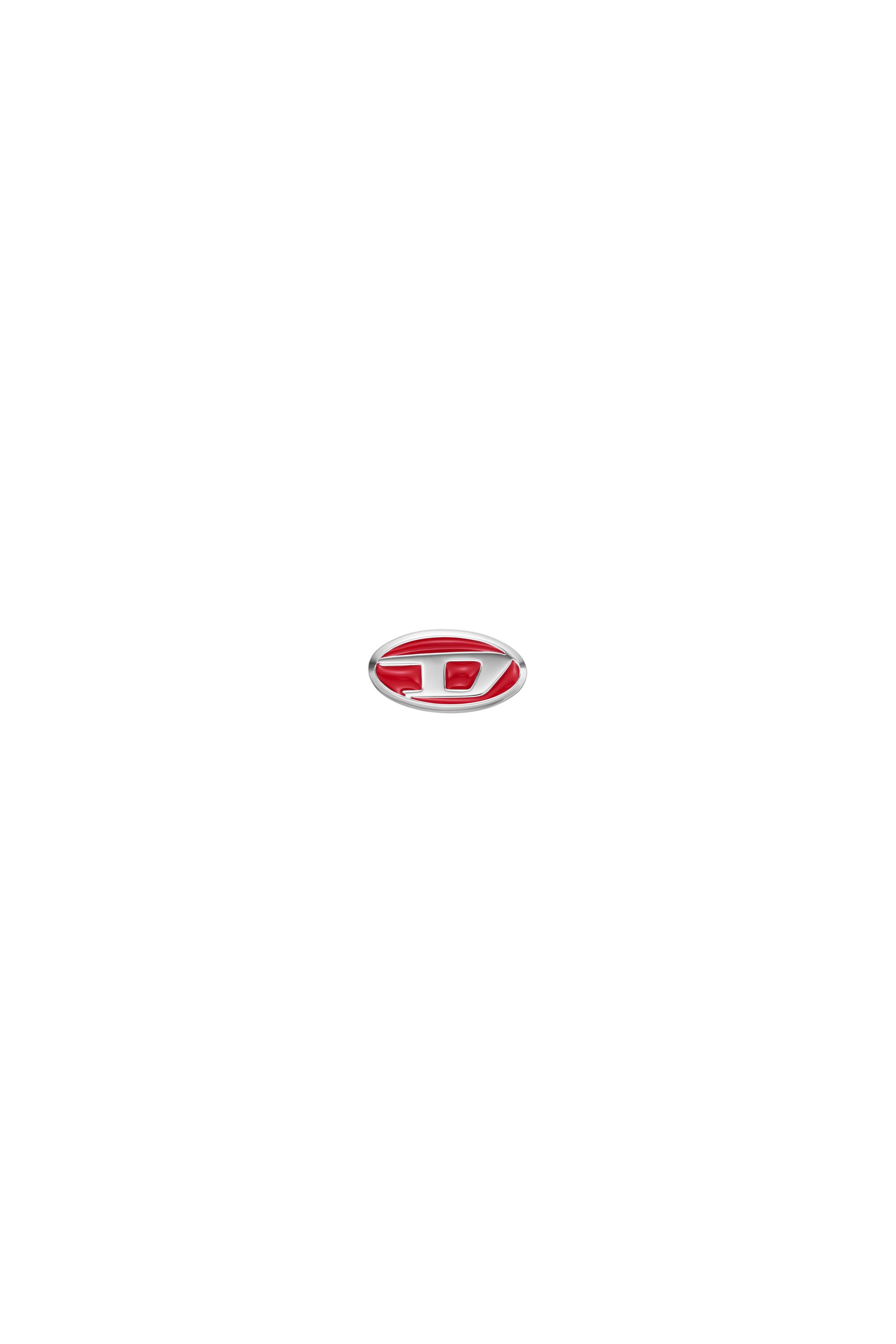 Diesel - DX1443, Orecchino rosso a lobo in acciaio inossidabile Unisex in Argento - 2