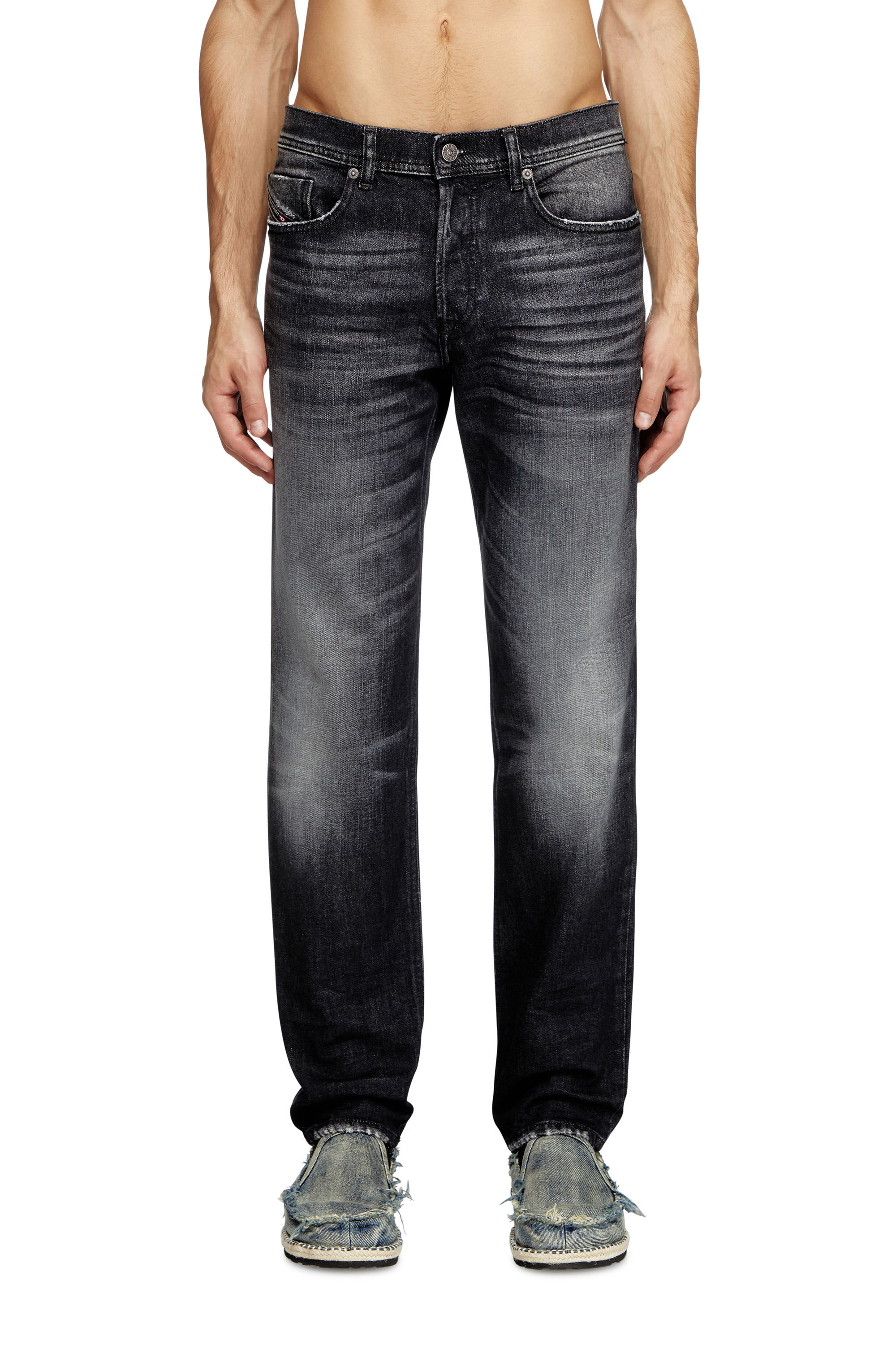 Diesel - Regular Jeans 2023 D-Finitive 09L50 Uomo, Nero/Grigio scuro - Image 3