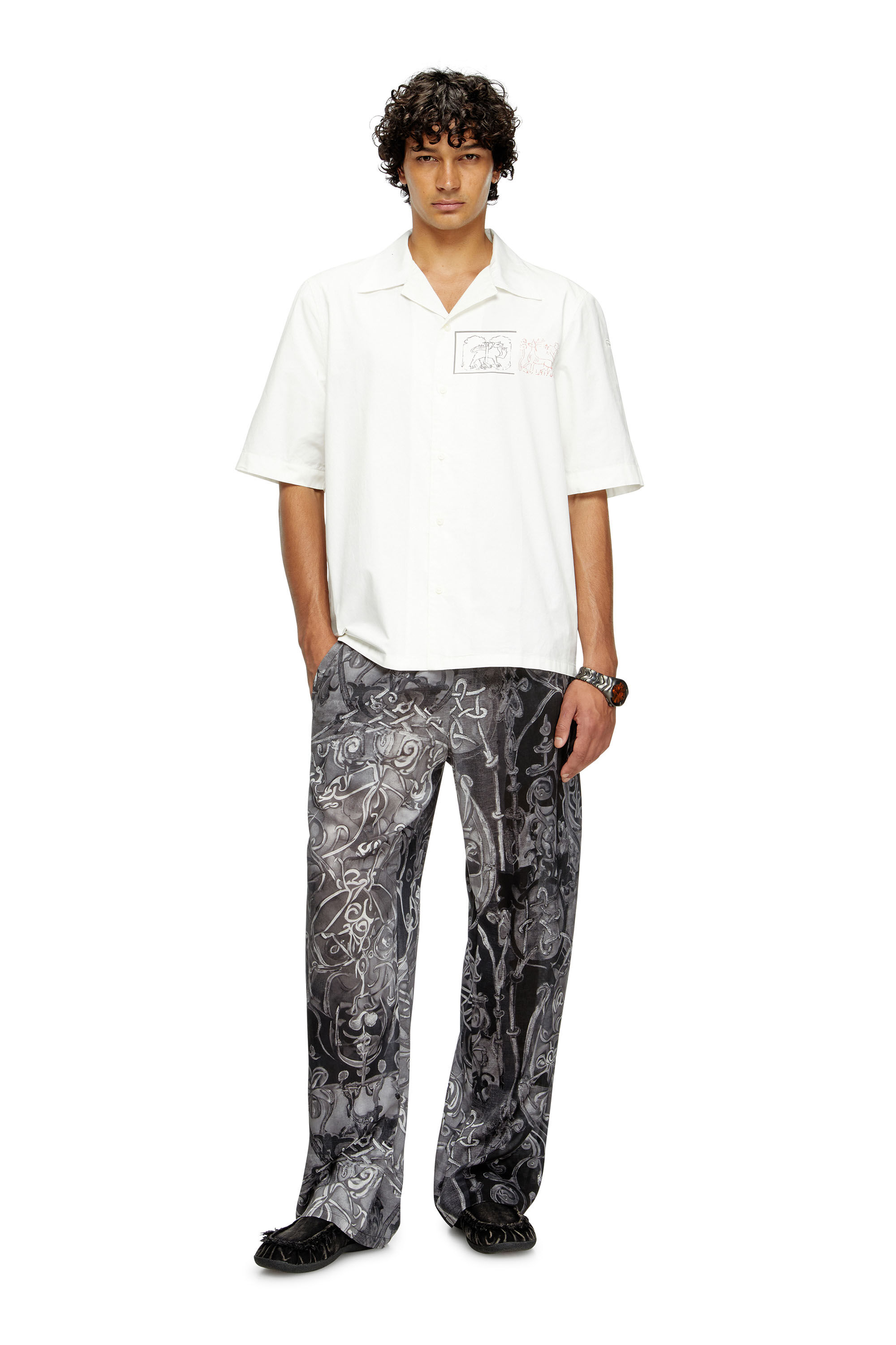 Diesel - S-BRACK-A-HGBS, Camicia con stampa spada Uomo in ToBeDefined - 1