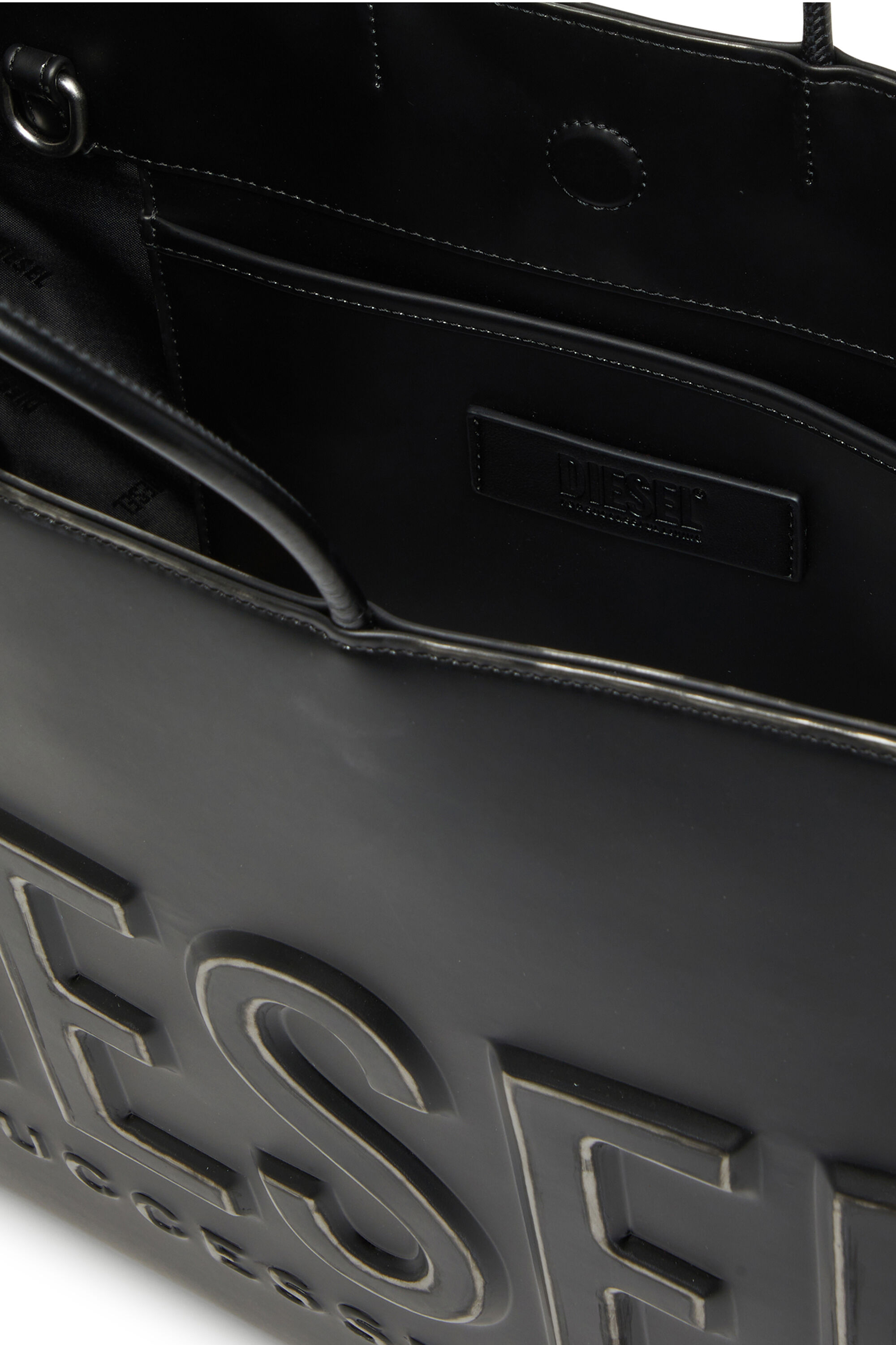 Diesel - DSL 3D TOTE EW X, Dsl 3D Borsa con  tracolla regolabile Unisex in Nero - 5