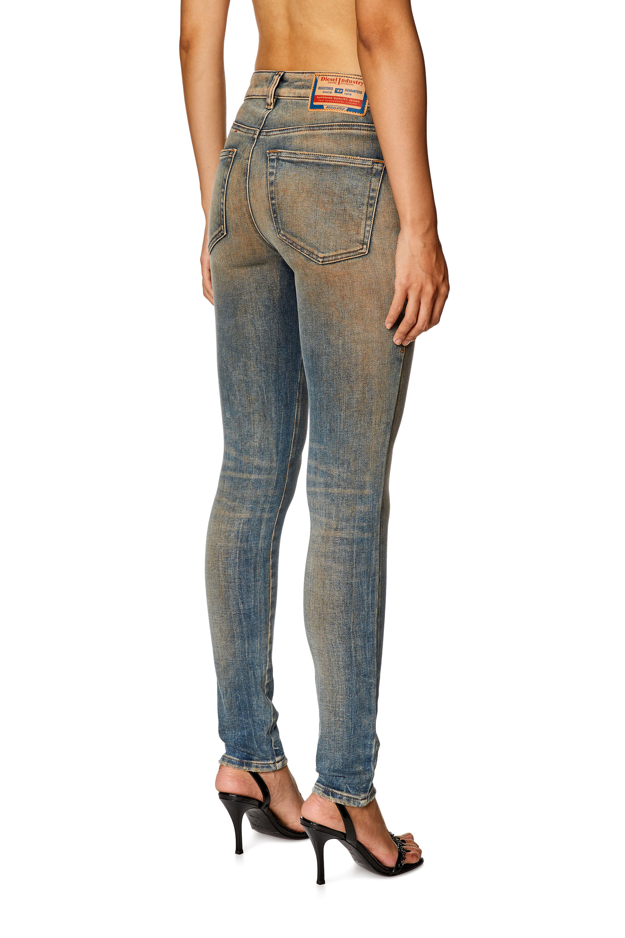 Diesel - Super skinny Jeans 2017 Slandy 09H83, Blu medio - Image 4