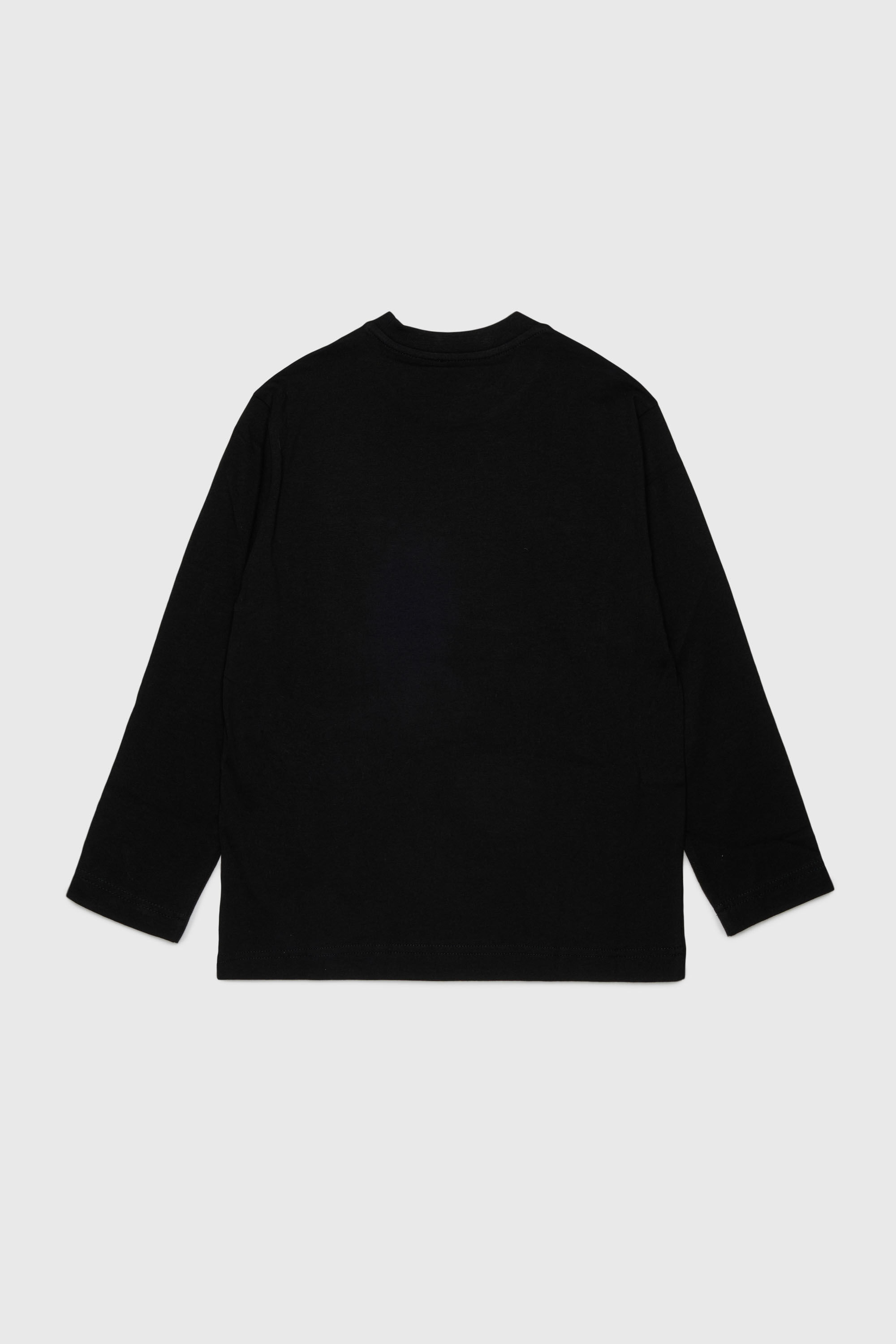 Diesel - TLODIMLS OVER, T-shirt a manica lunga con stampa Diesel Industry Uomo in Nero - 2