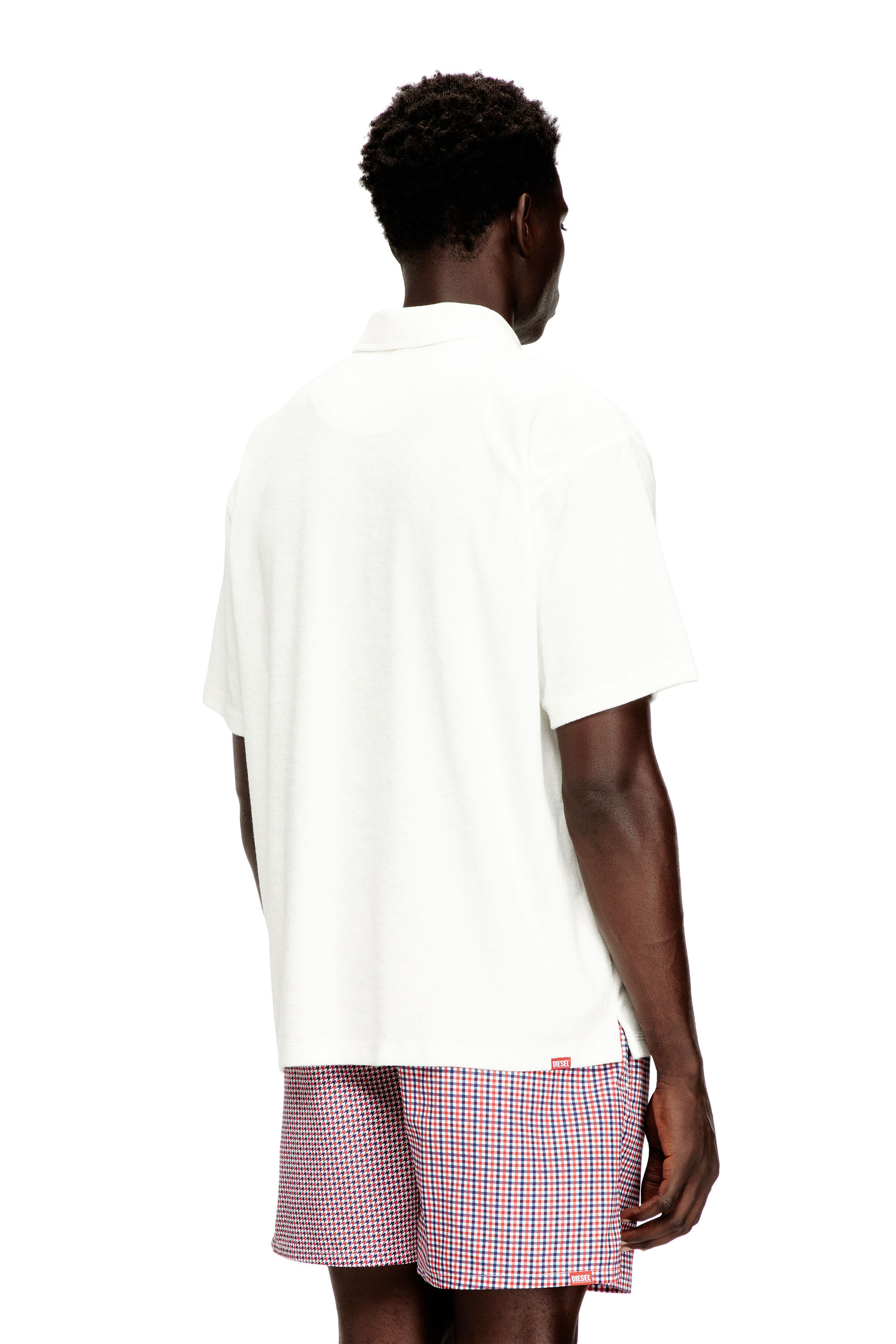 Diesel - JOSHUA-D-CORE, Polo in cotone spugna Uomo in Bianco - 3