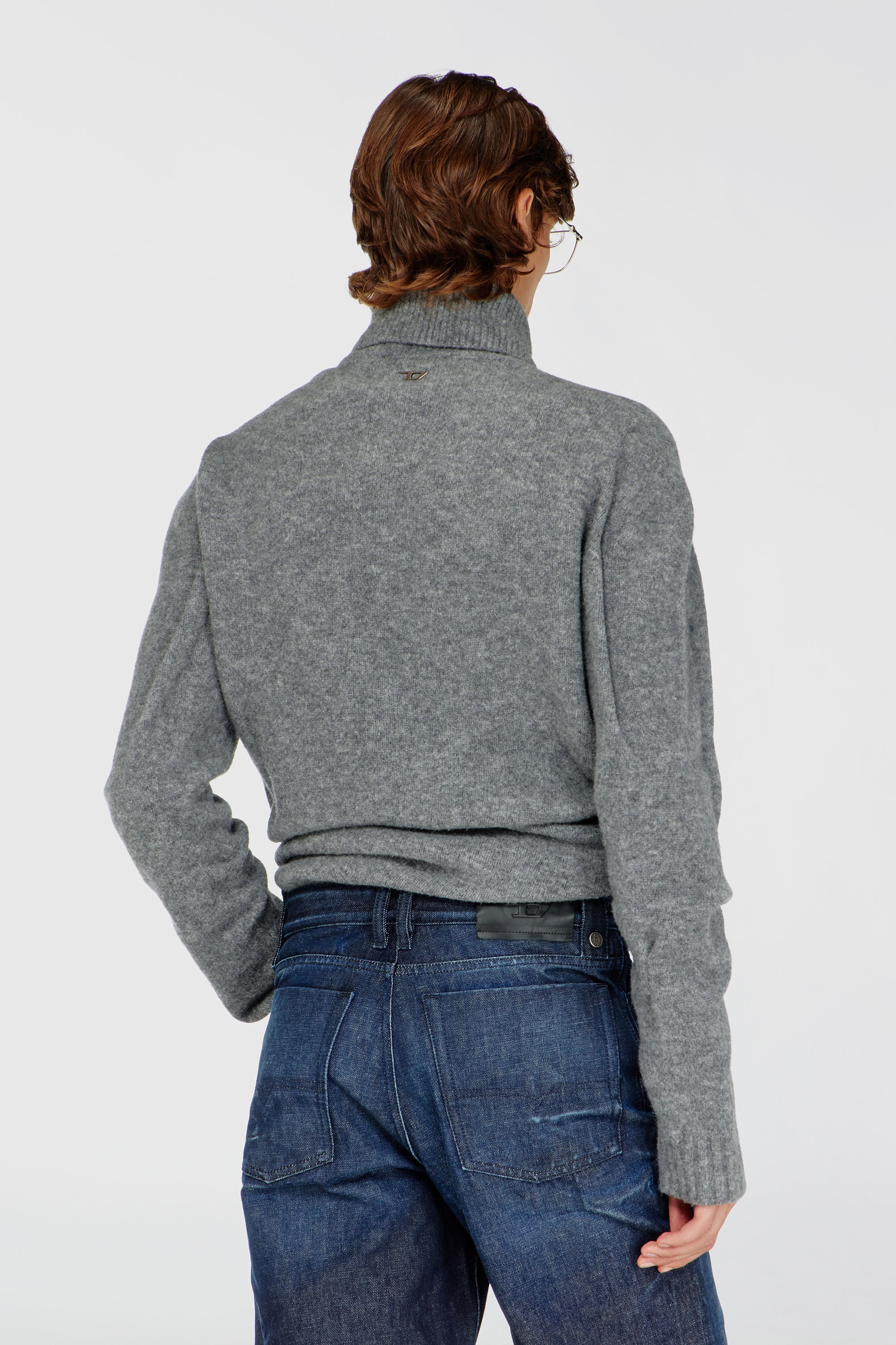 Diesel - K-ANDREW, Maglione con bottoni al collo in maglia cotta effetto stropicciato Uomo in ToBeDefined - 4