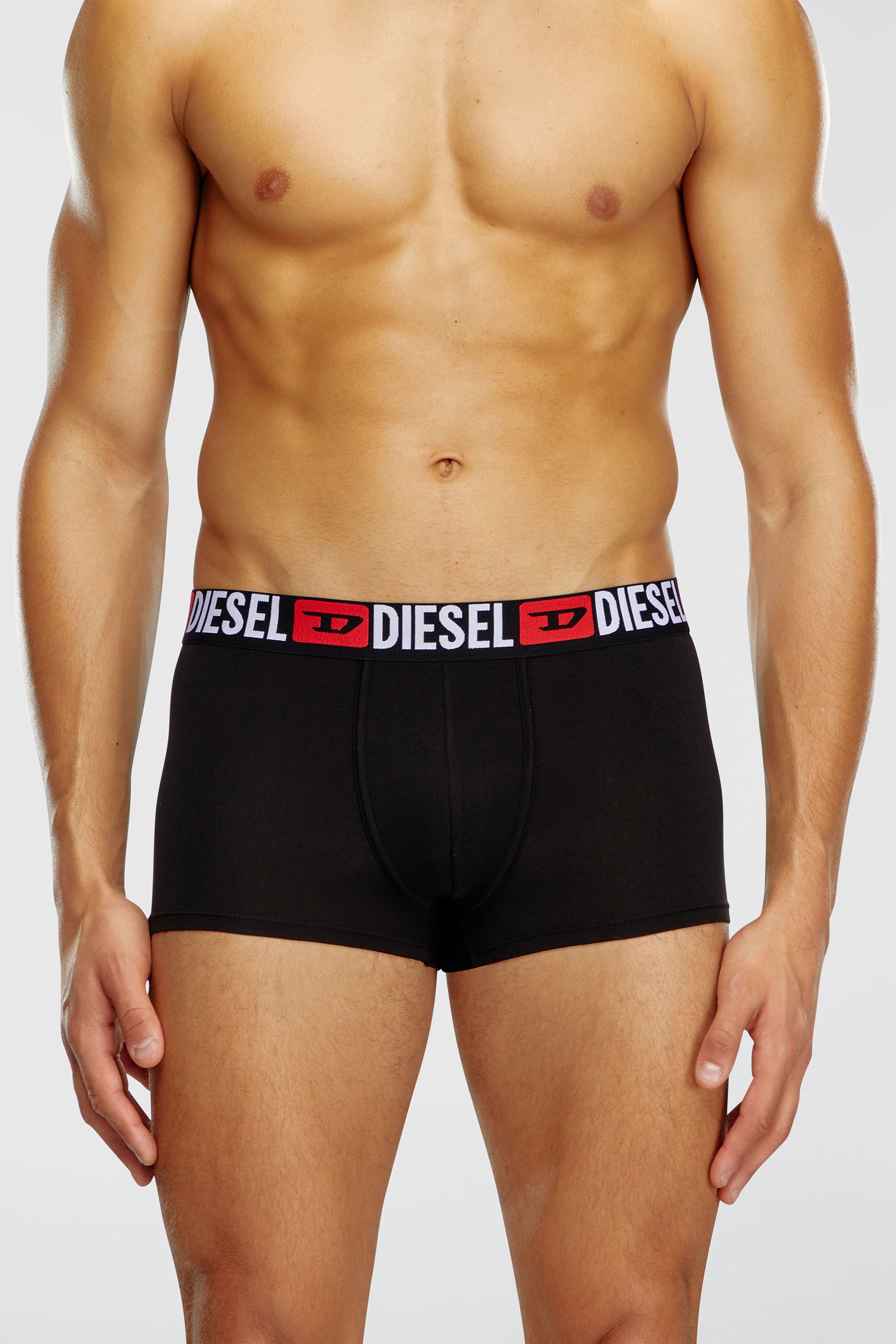 Diesel - UMBX-DAMIENTHREEPACK, Set da tre boxer con elastico in vita con logo all-over Uomo in Nero - 3