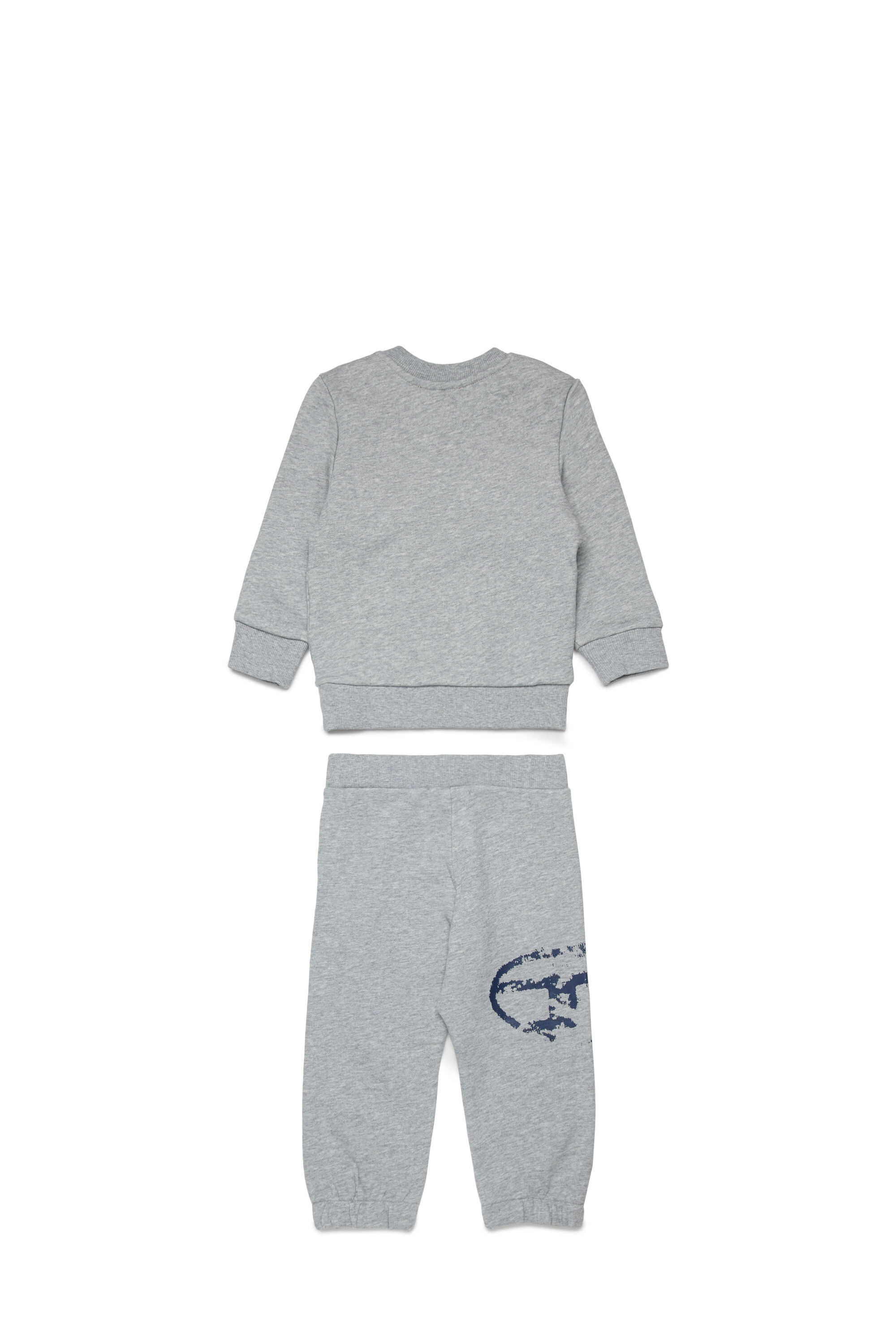 Diesel - SBOXTN5BLONGB-SET, Set abbigliamento baby con logo Oval D usurato Unisex in Grigio - 2