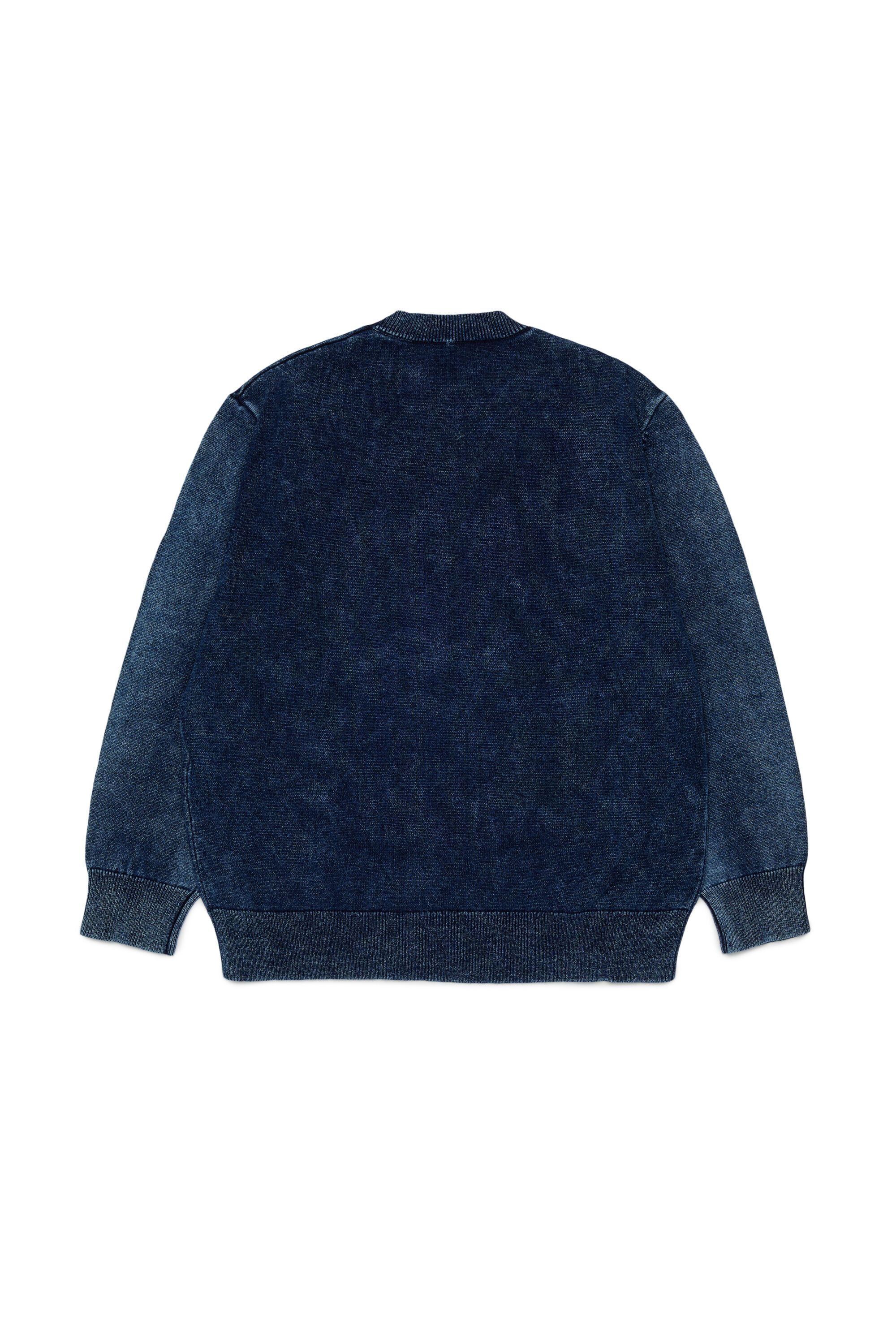 Diesel - KFINNIC OVER, Maglia effetto denim con motivo fenice Uomo in Blu - 2