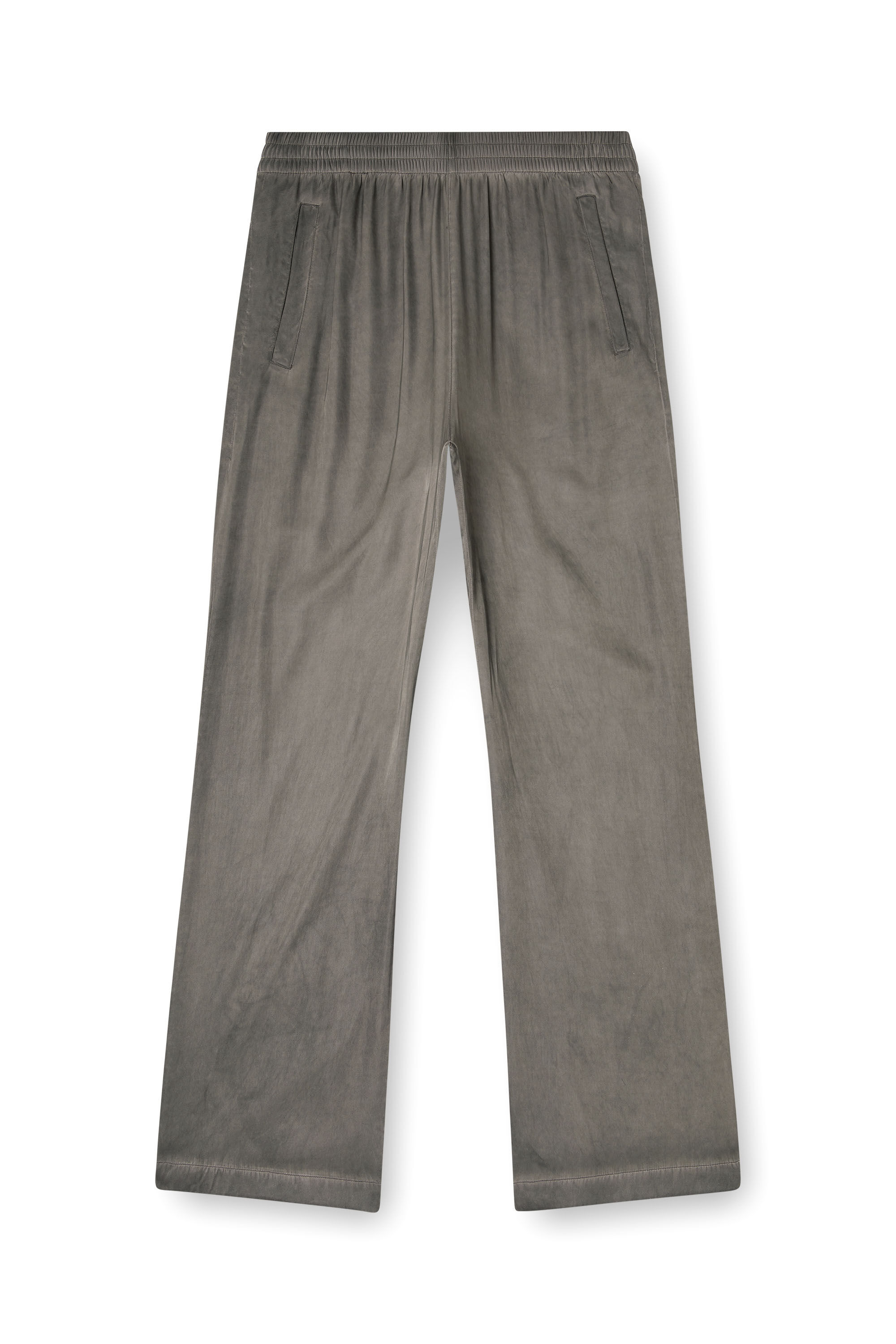 Diesel - P-THECK-ALBG, Pantaloni tuta in viscosa fluida dirt-wash Uomo in Grigio - 2