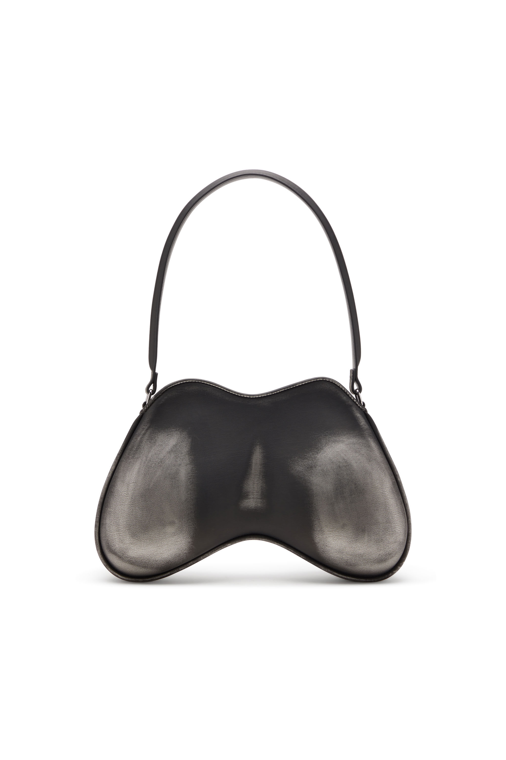 Diesel - DOUBLE-D SHOULDER, Double-D-Borsa da spalla in PU spazzolato Donna in Nero - 3