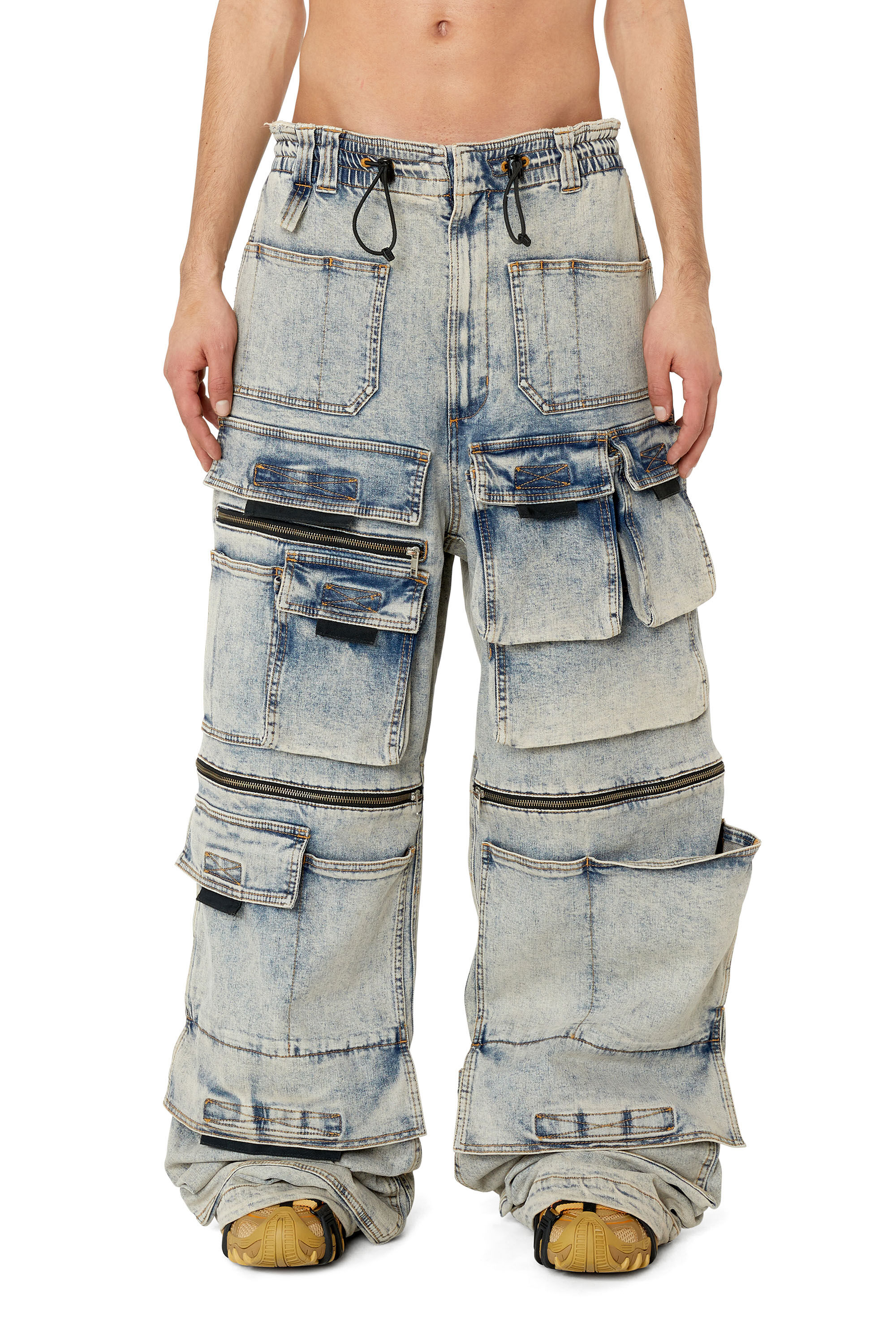 Diesel - D-Onlypockets 09F12 Straight Jeans, Blu medio - Image 3