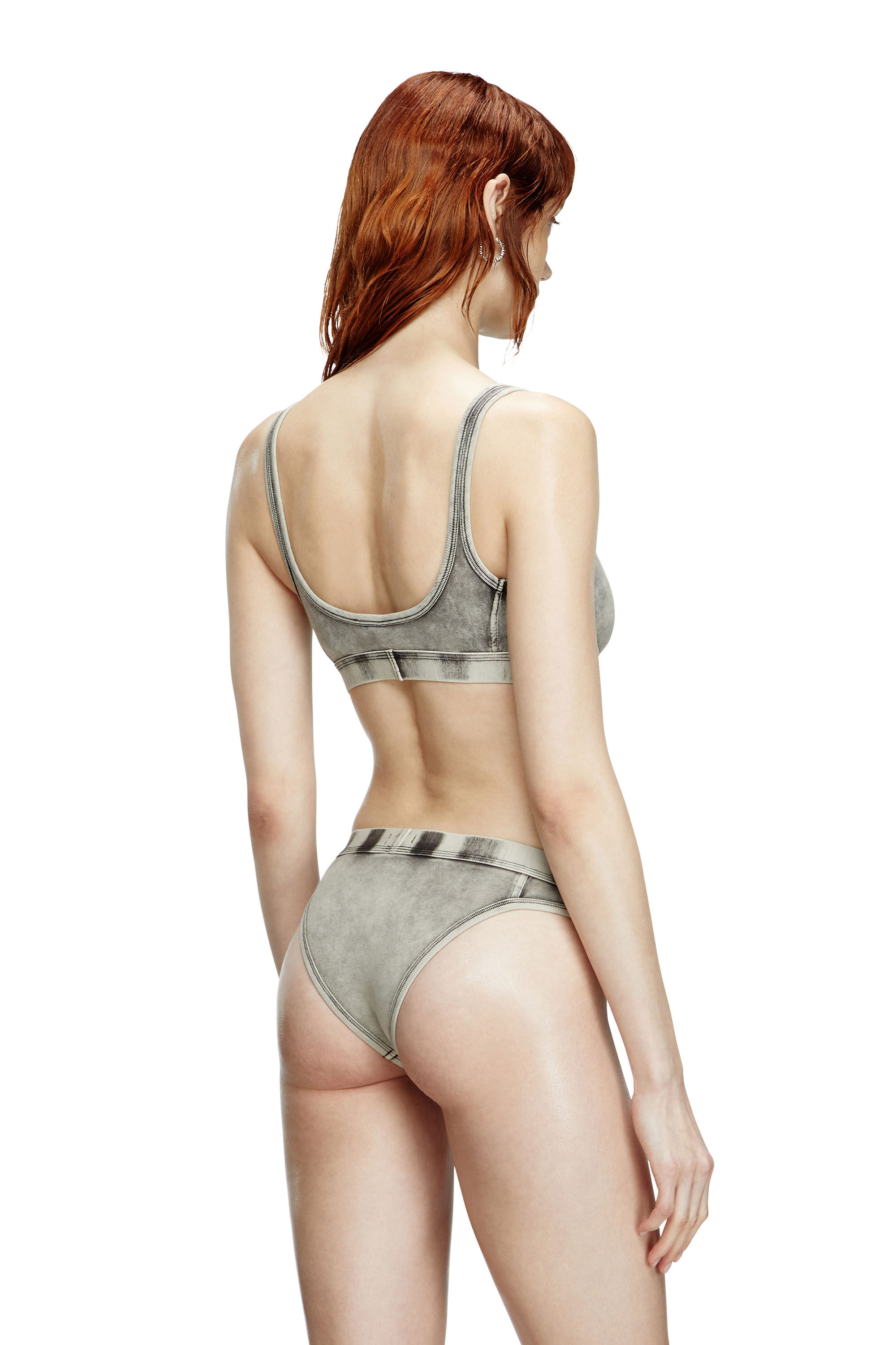Diesel - CLODIA-DNM, Slip in jersey effetto denim Donna in Grigio - 4