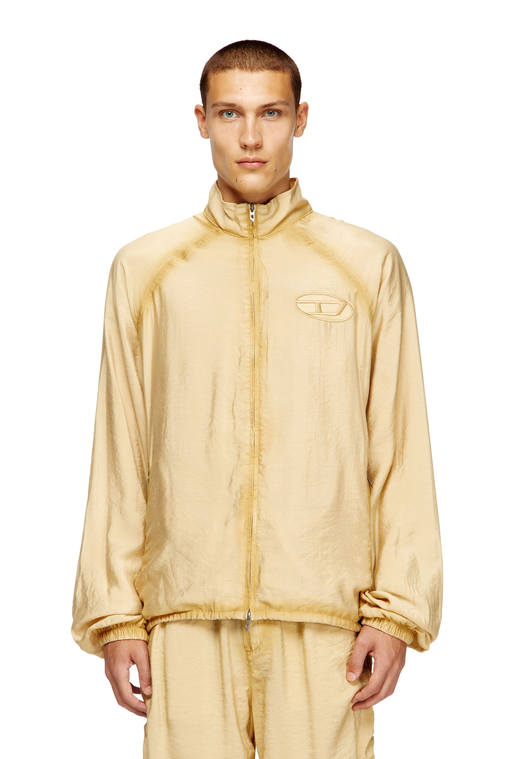 Diesel - J-HENRI-SOUVENIR, Giacca sportiva con ricami souvenir Uomo in Beige - 3