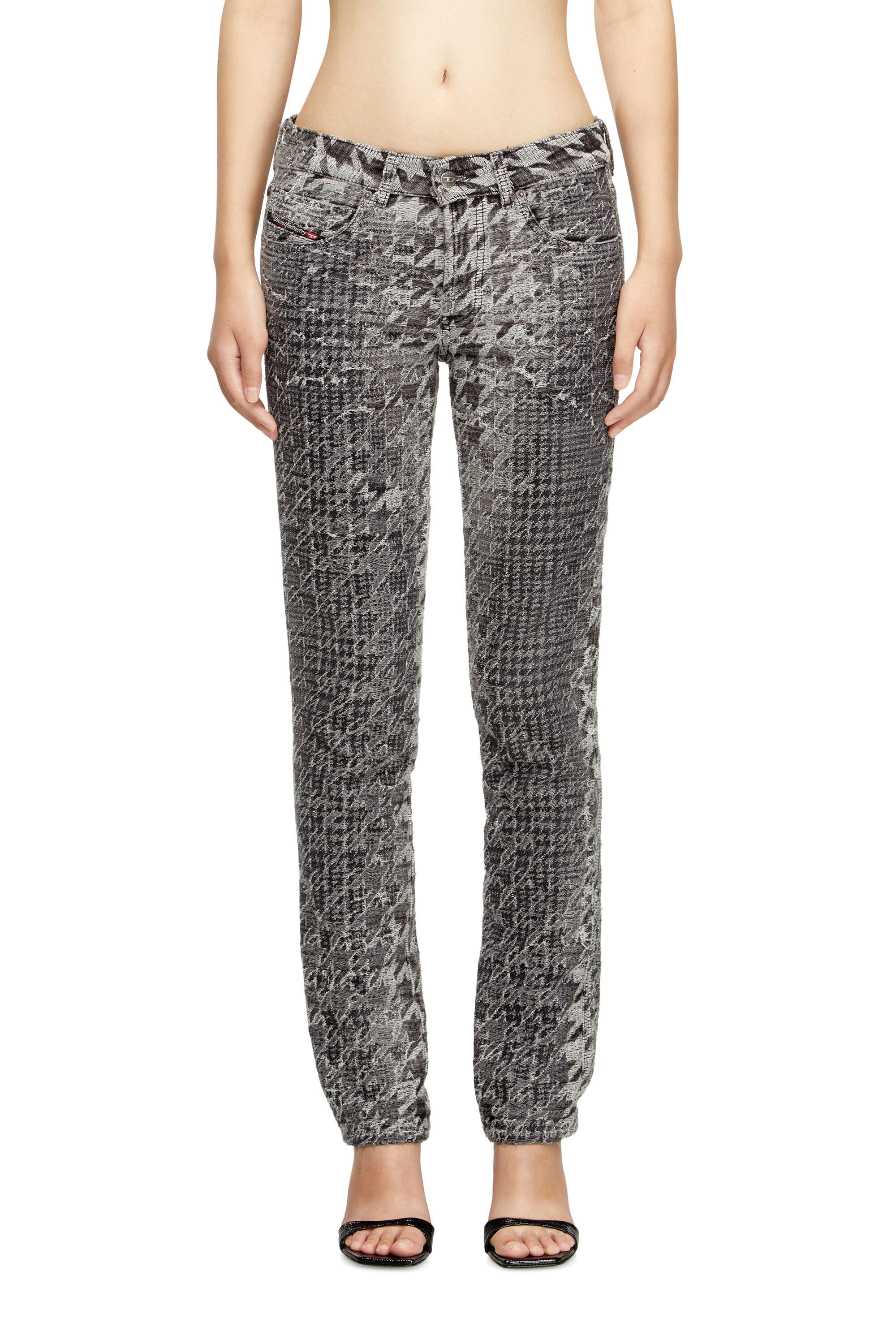 Diesel - Slim Jeans 1992 D-Jiann 0CEBN Donna, Nero/Grigio scuro - Image 3