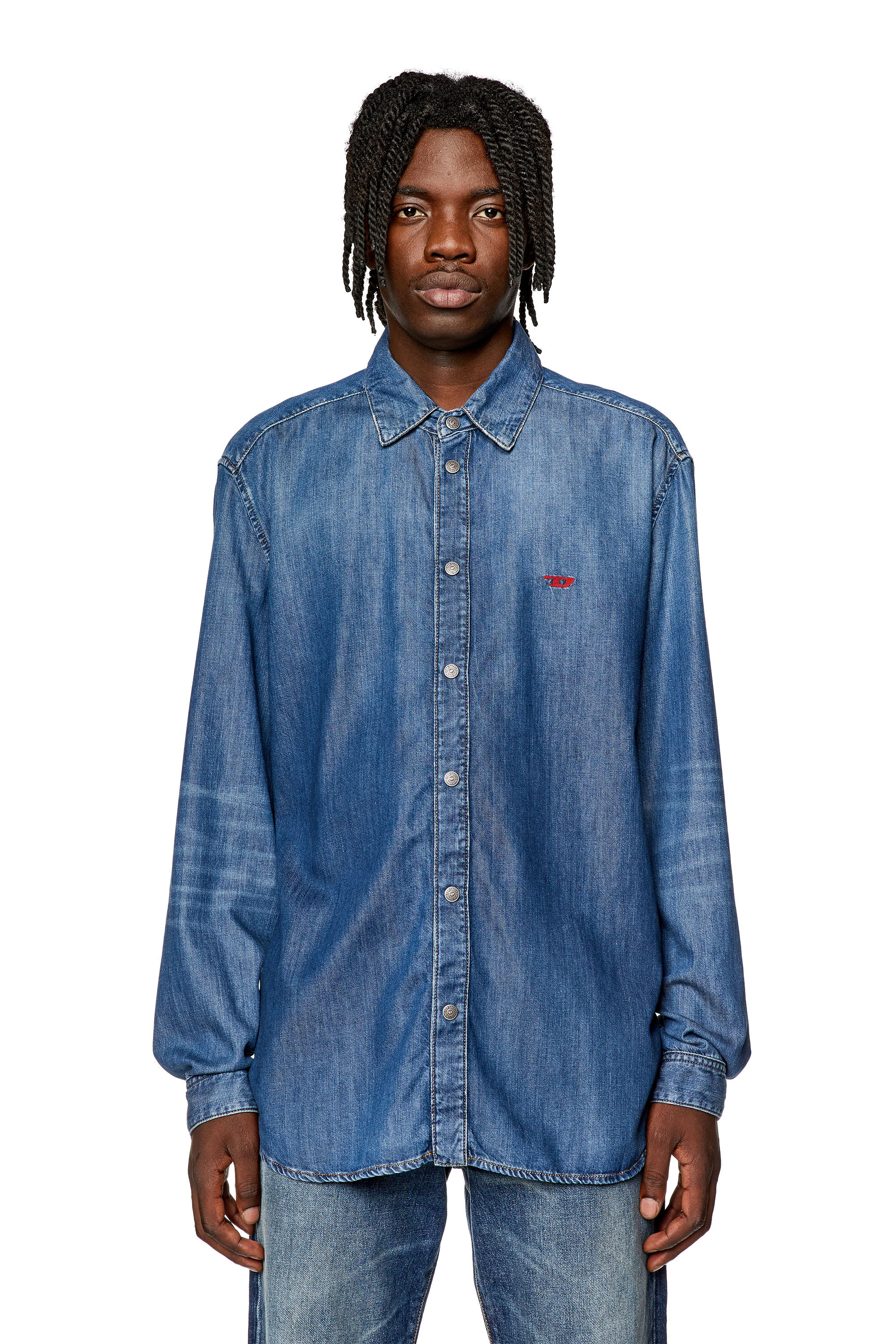 Camicia in denim stretch morbido Uomo D SIMPLY Diesel