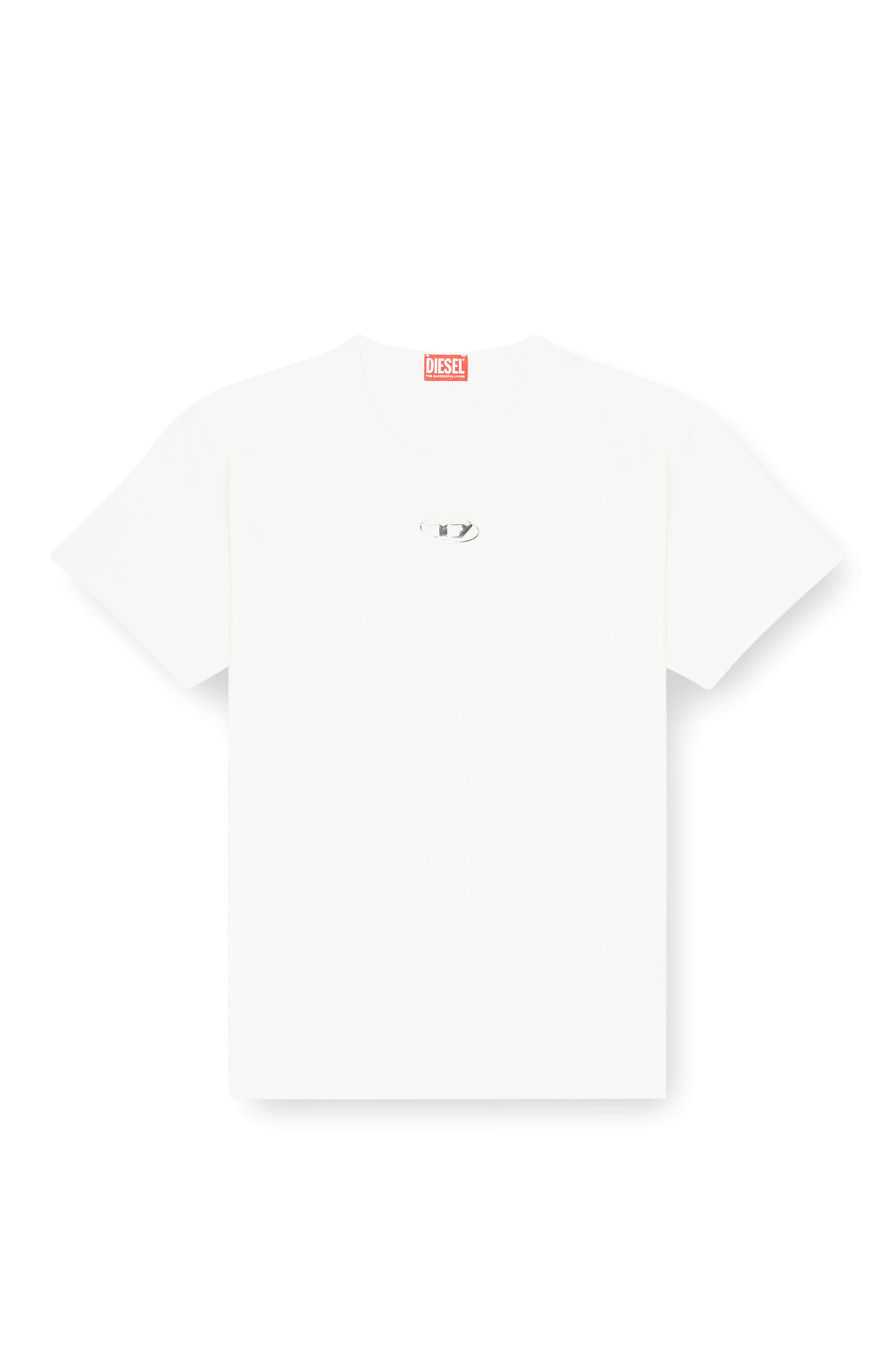 Diesel - T-NORM-IOD, T-shirt in cotone leggero con logo Oval D metallizzato Uomo in ToBeDefined - 2