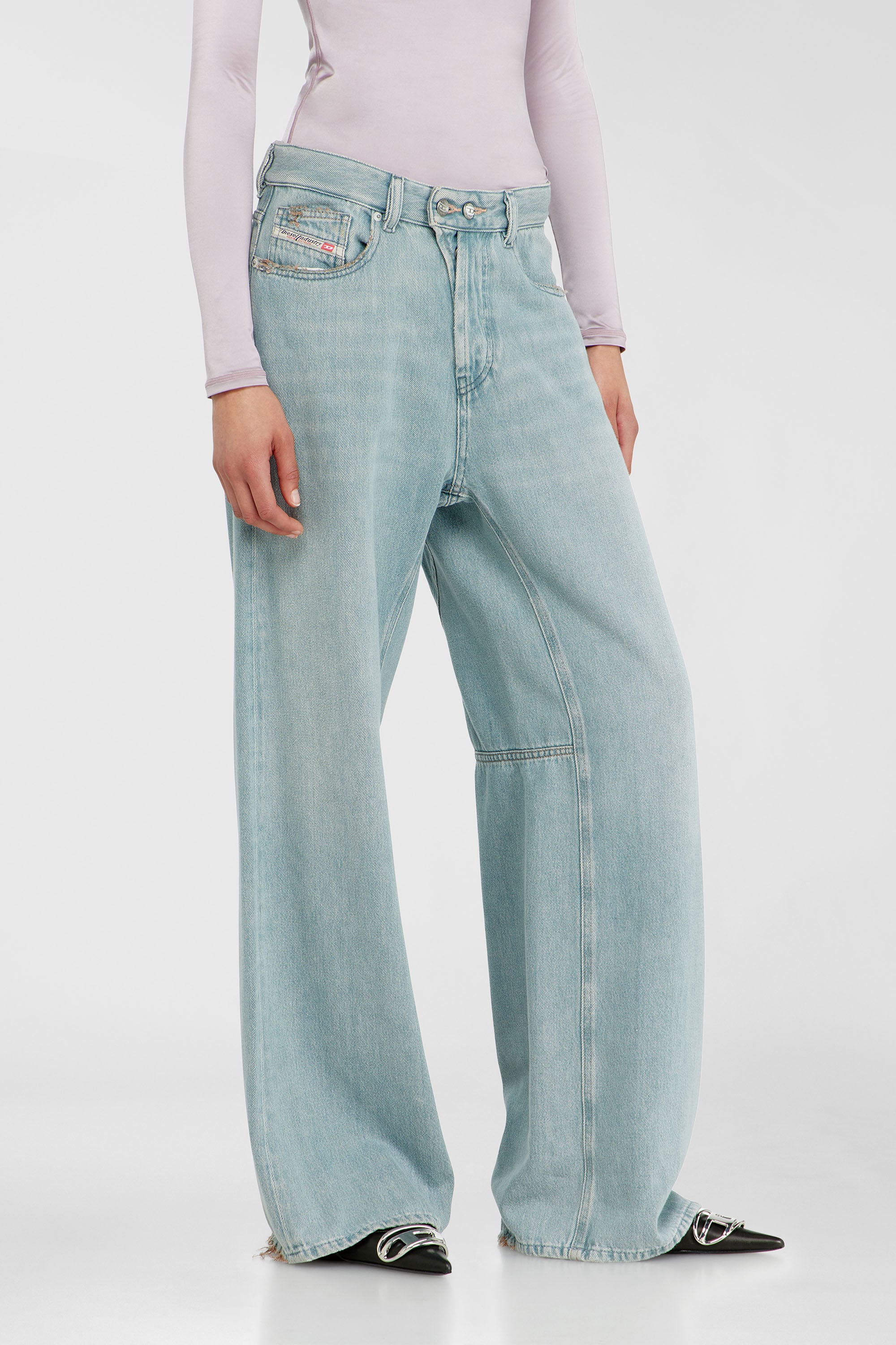 Diesel - Relaxed Jeans 1996 D-Sire 09P84 Donna, Blu Chiaro - Image 7