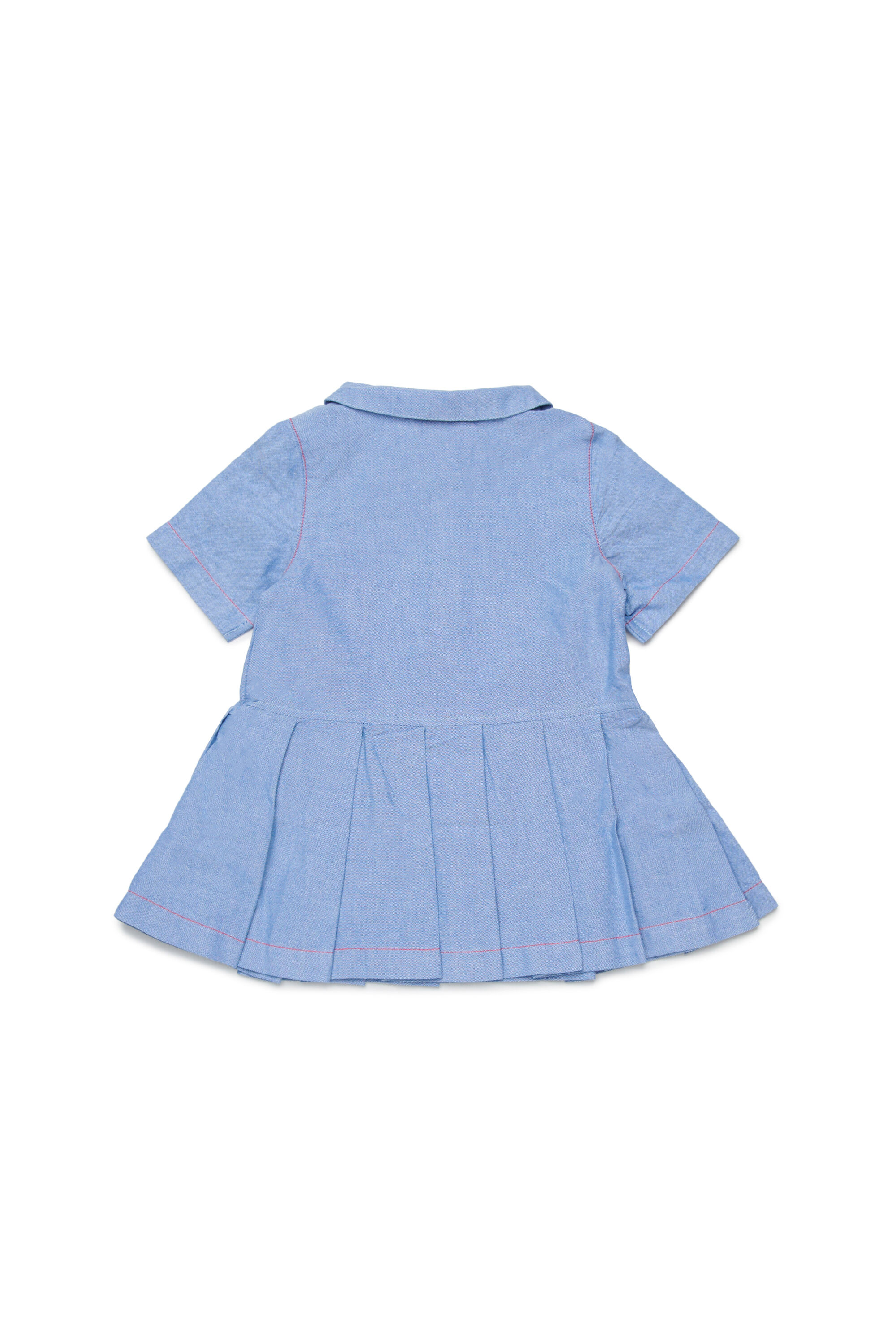 Diesel - DOPLYB, Abito in cotone con gonna plissettata Donna in Blu - 2