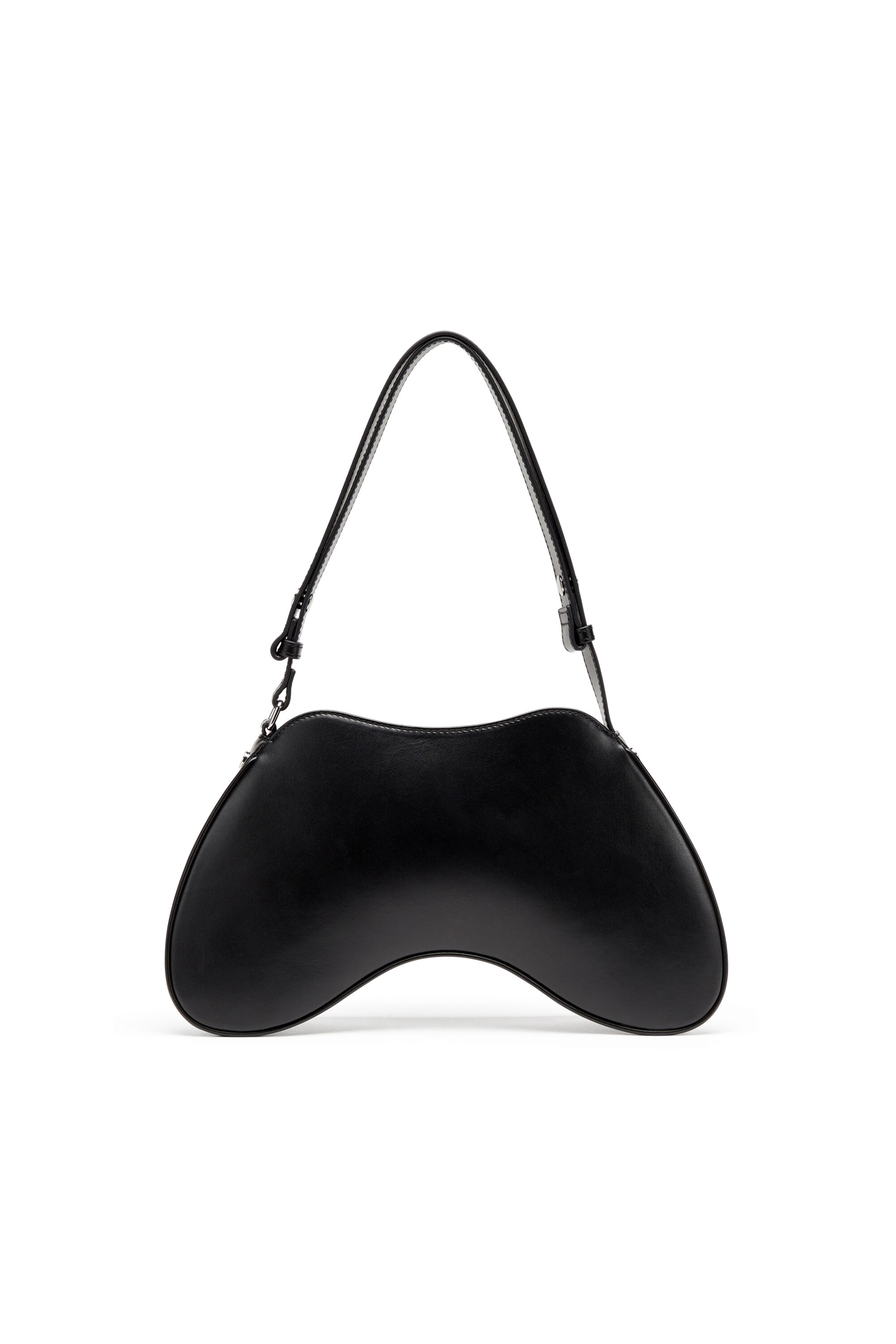 Diesel - PLAY SHOULDER, Play-Borsa a spalla in pelle semilucida Donna in Nero - 3