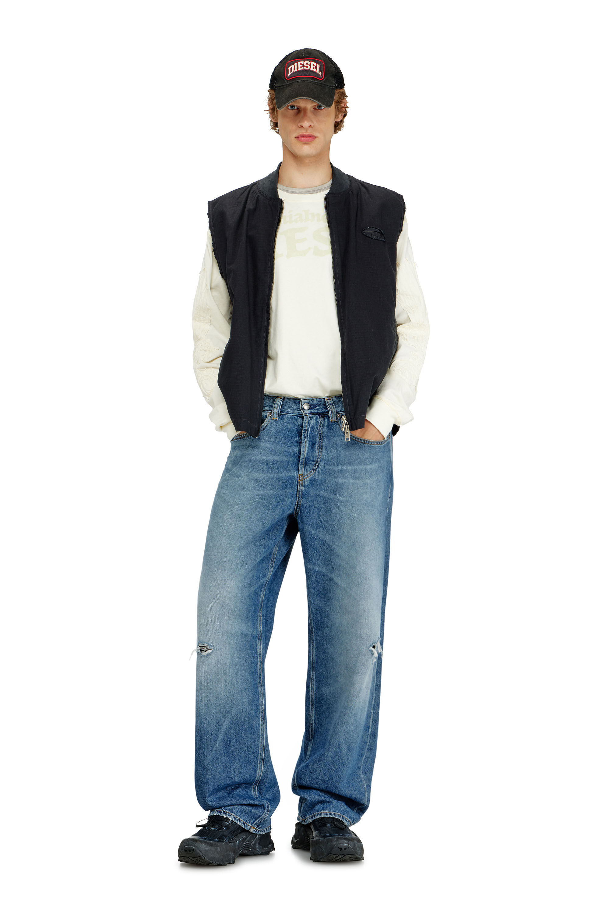 Diesel - Relaxed Jeans 2001 D-Macro 09P61 Uomo, Blu medio - Image 2