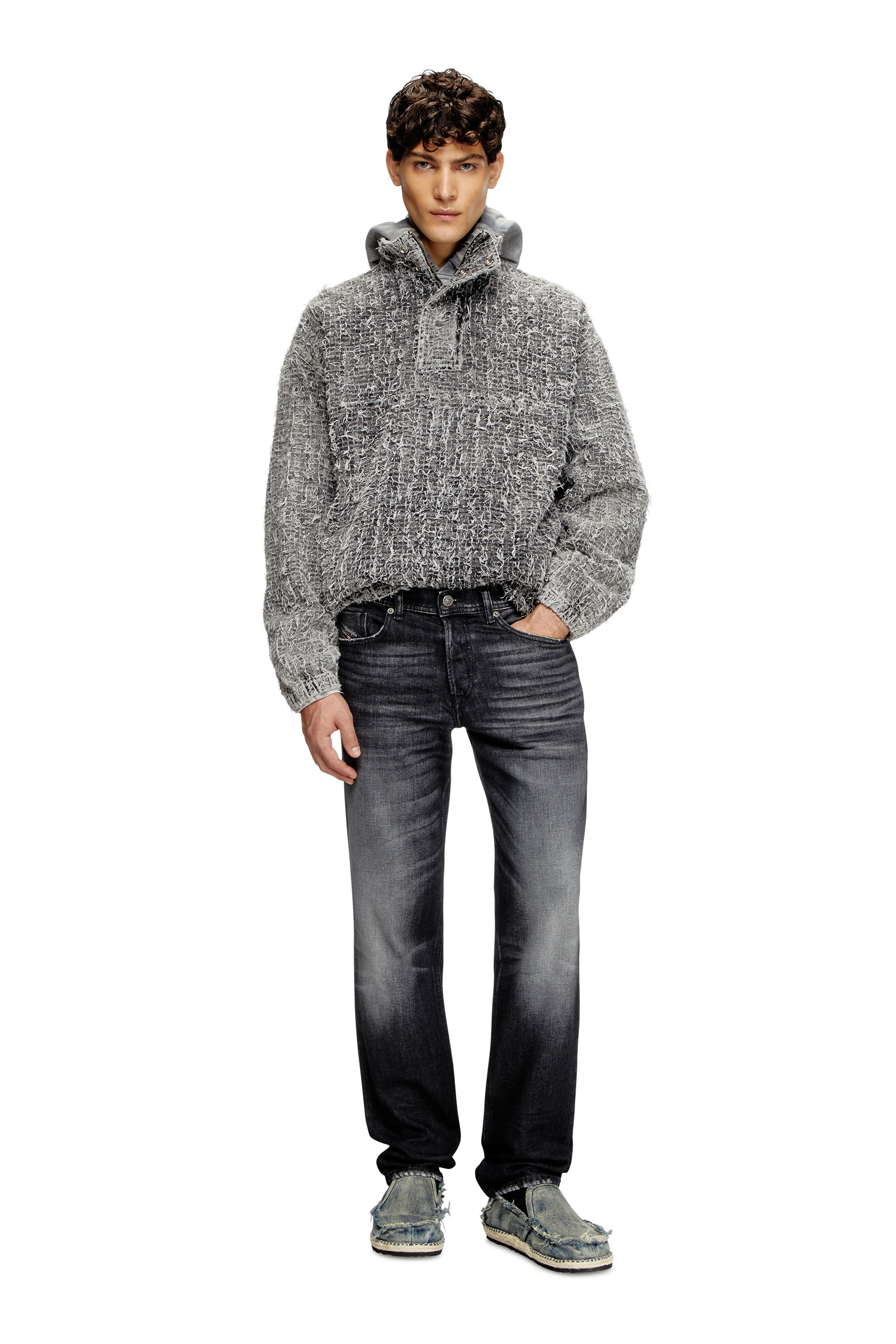 Diesel - Regular Jeans 2023 D-Finitive 09L50 Uomo, Nero/Grigio scuro - Image 1