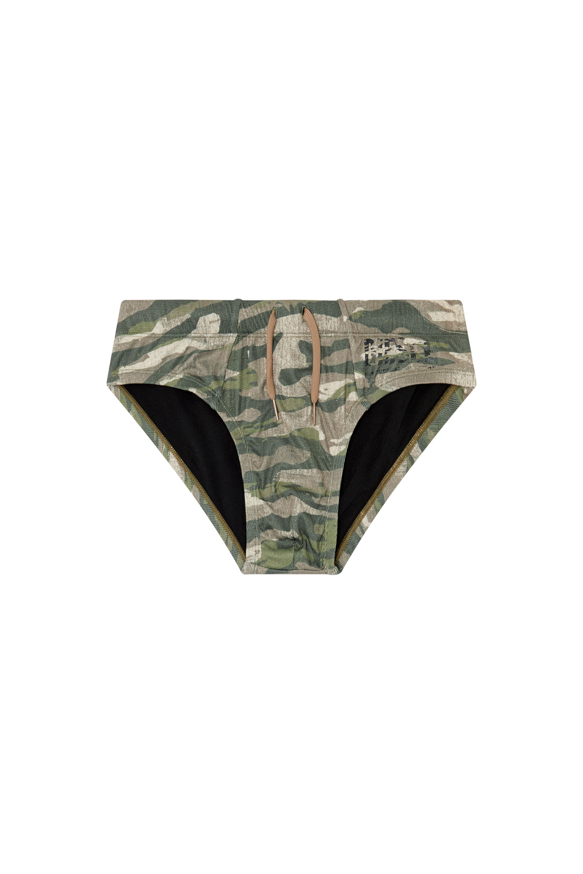 Diesel - ALFIE-UTLT, Slip da mare con stampa camouflage Uomo in Verde - 4