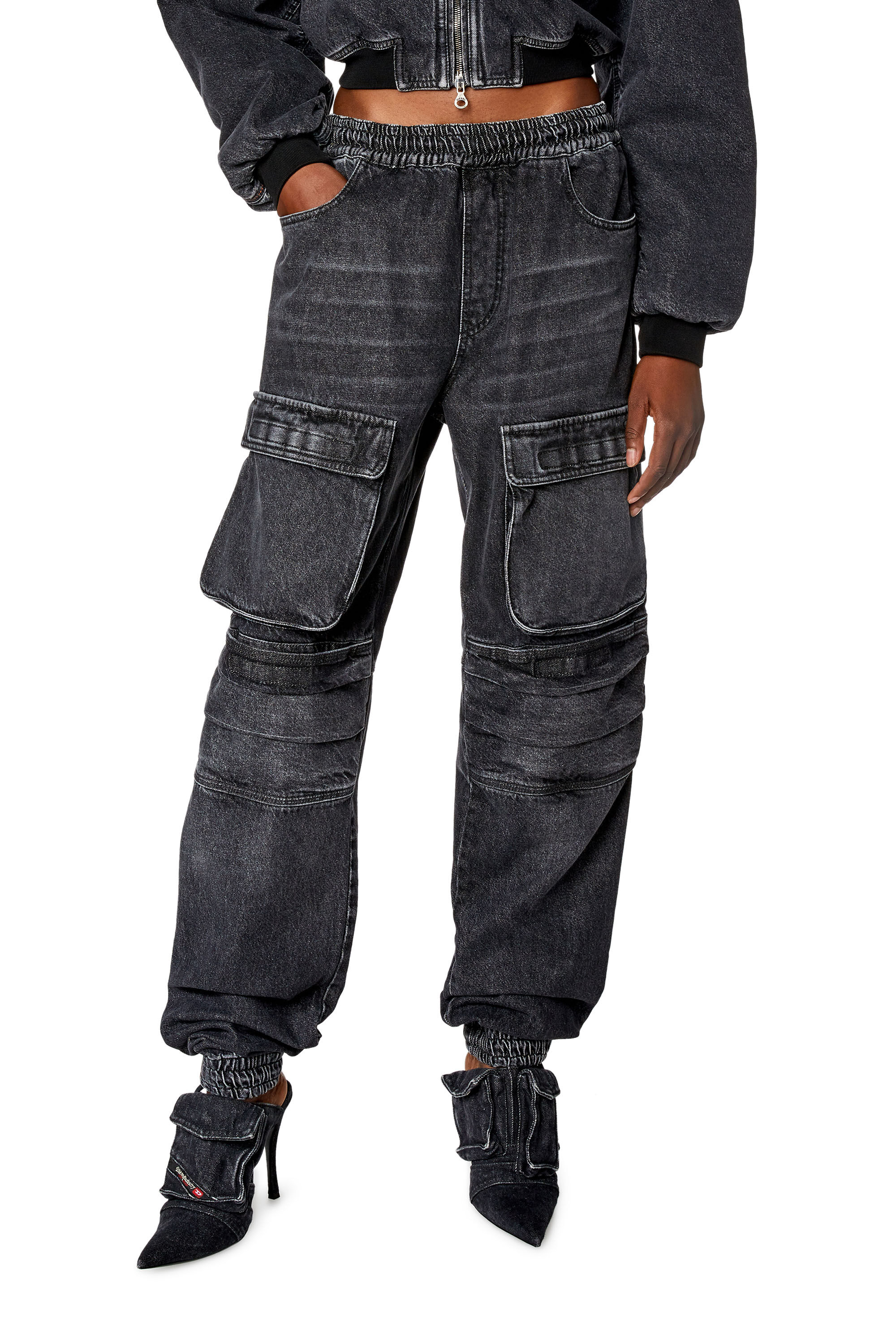 Diesel - Straight Jeans D-Mirt 0HLAA, Nero/Grigio scuro - Image 3