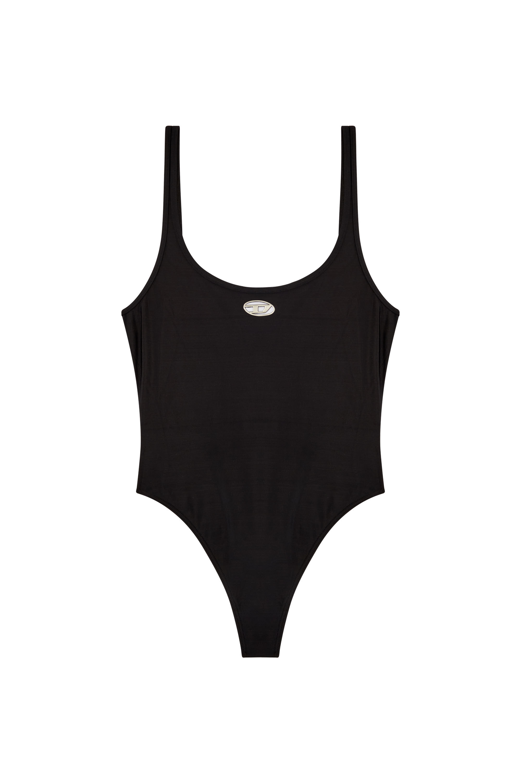 Diesel - UT-BODY-UTLT, Costume da bagno con logo cut-out Donna in Nero - 4
