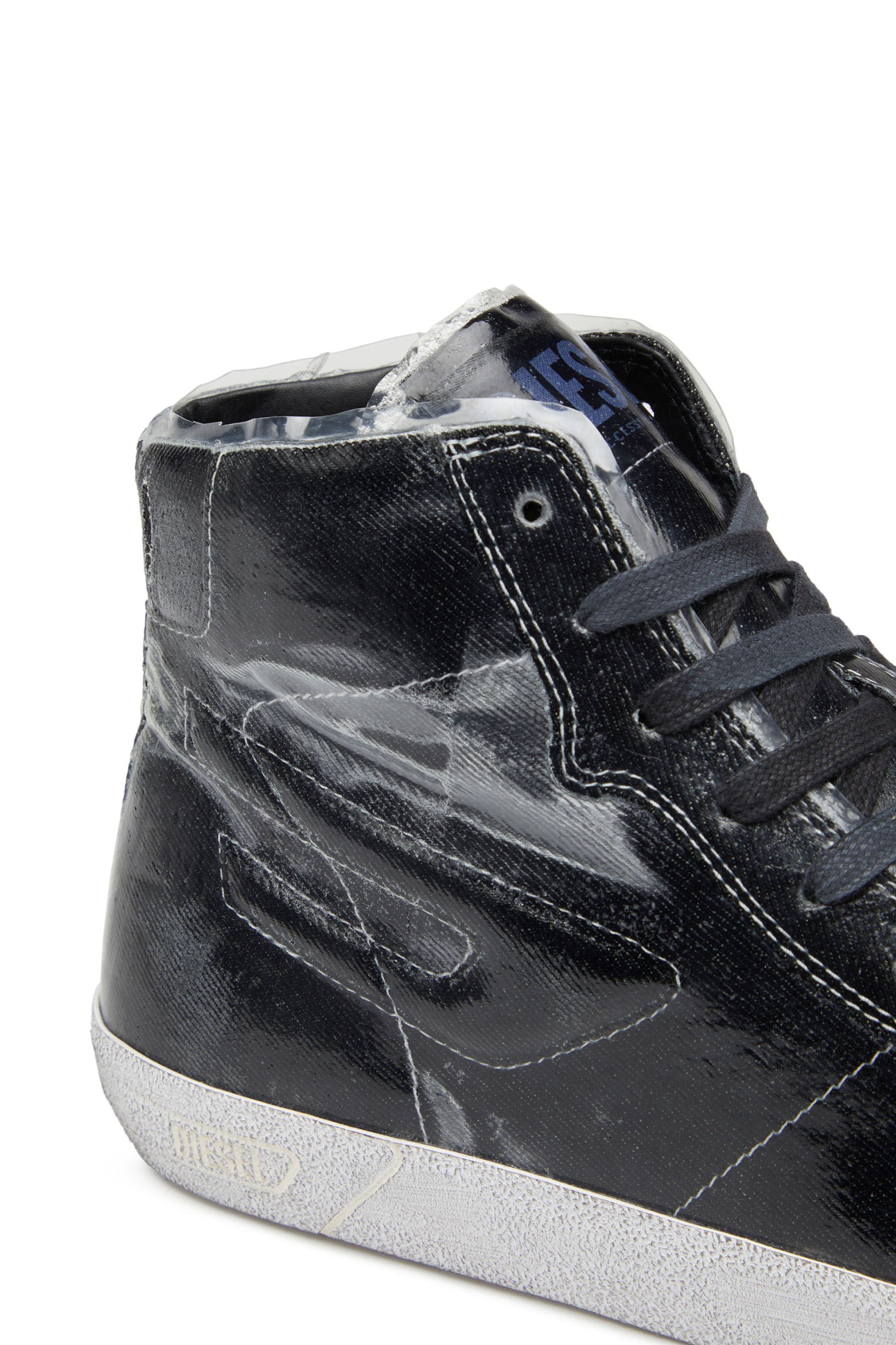 Diesel - S-LEROJI MID, S-Leroji Mid - Sneaker high-top in canvas e TPU Uomo in Nero - 6