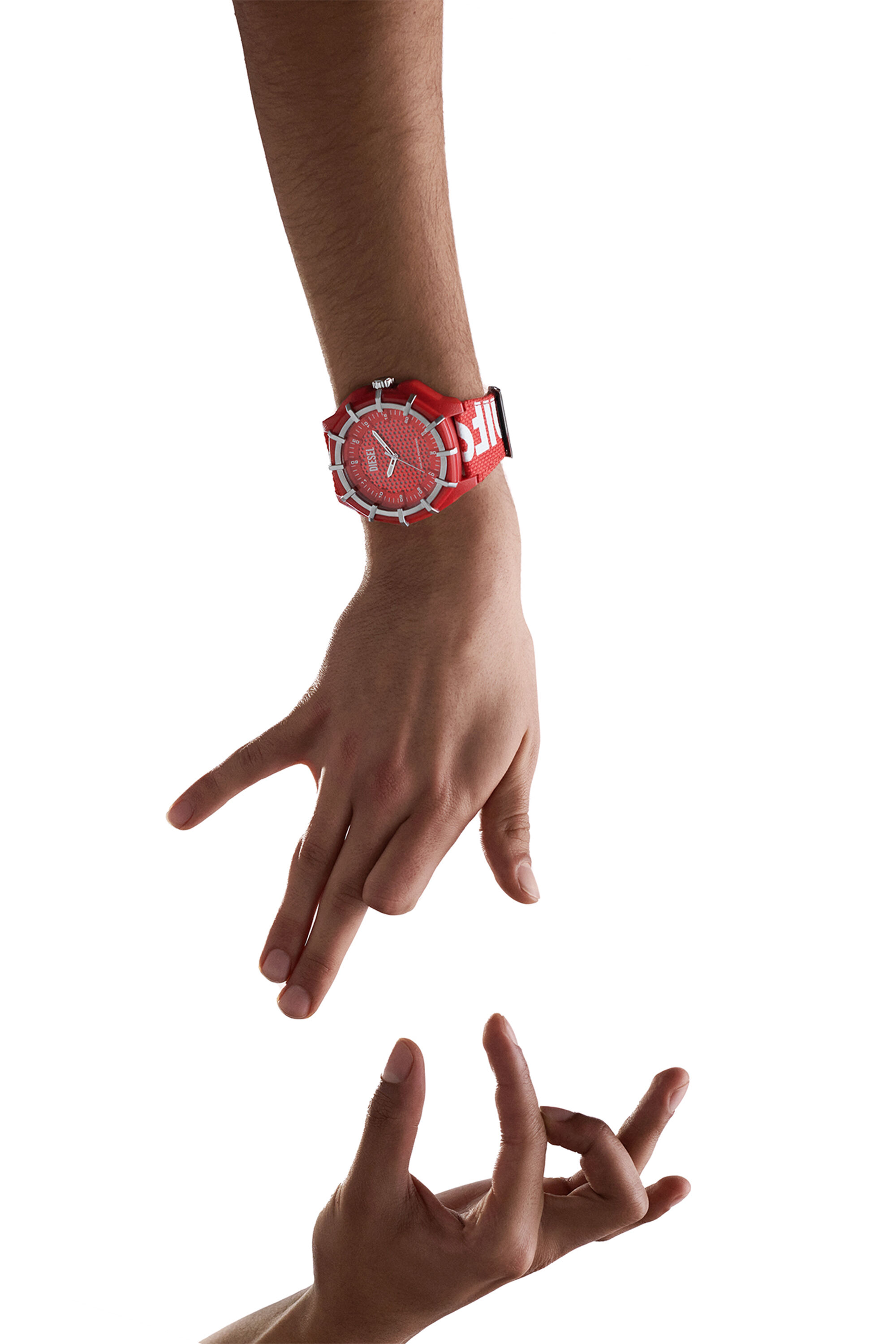 Orologio Framed Solar Red Uomo Rosso Diesel