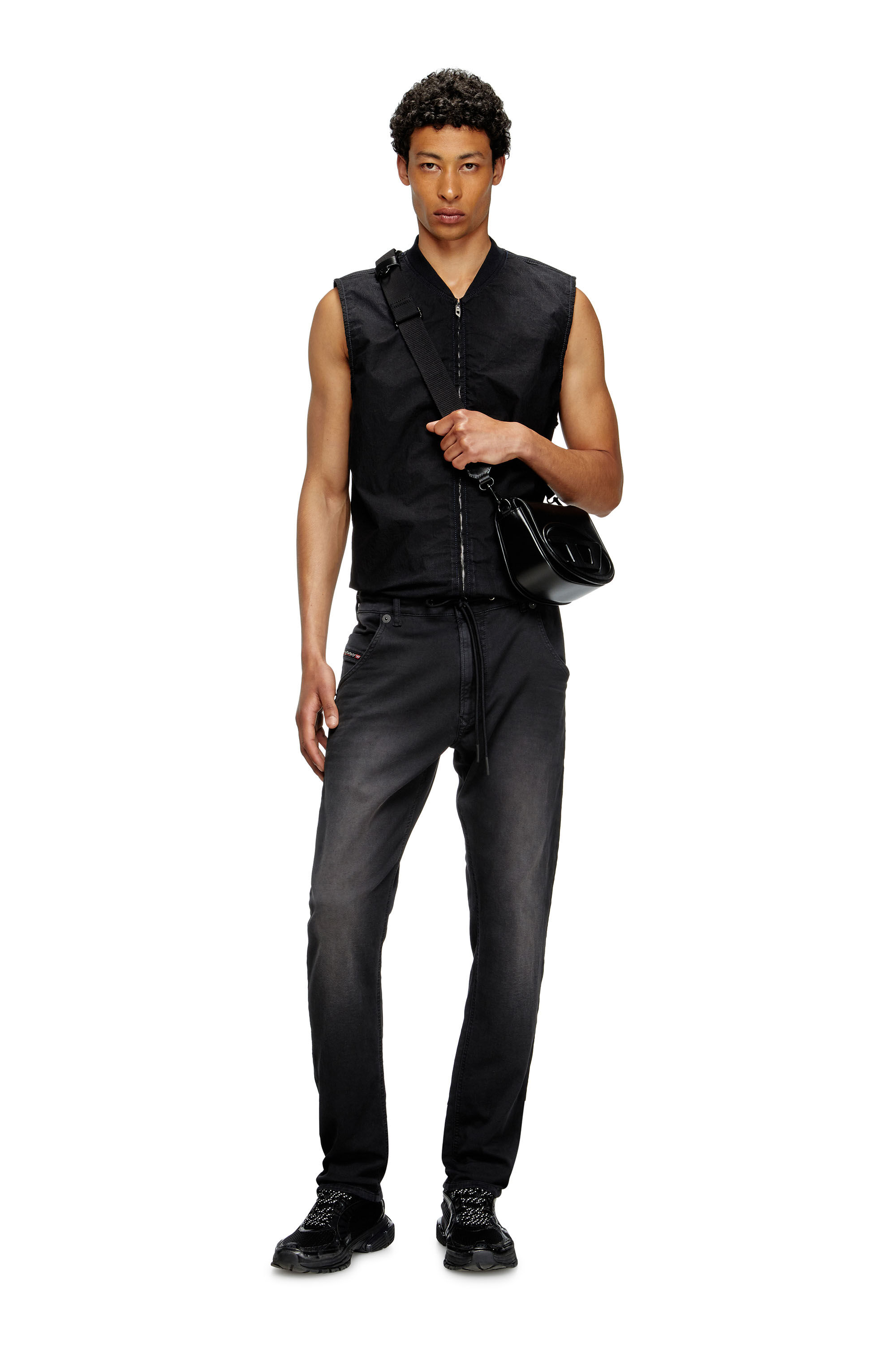 Diesel - Regular 2030 D-Krooley Joggjeans® 0670M Uomo, Nero/Grigio scuro - Image 1