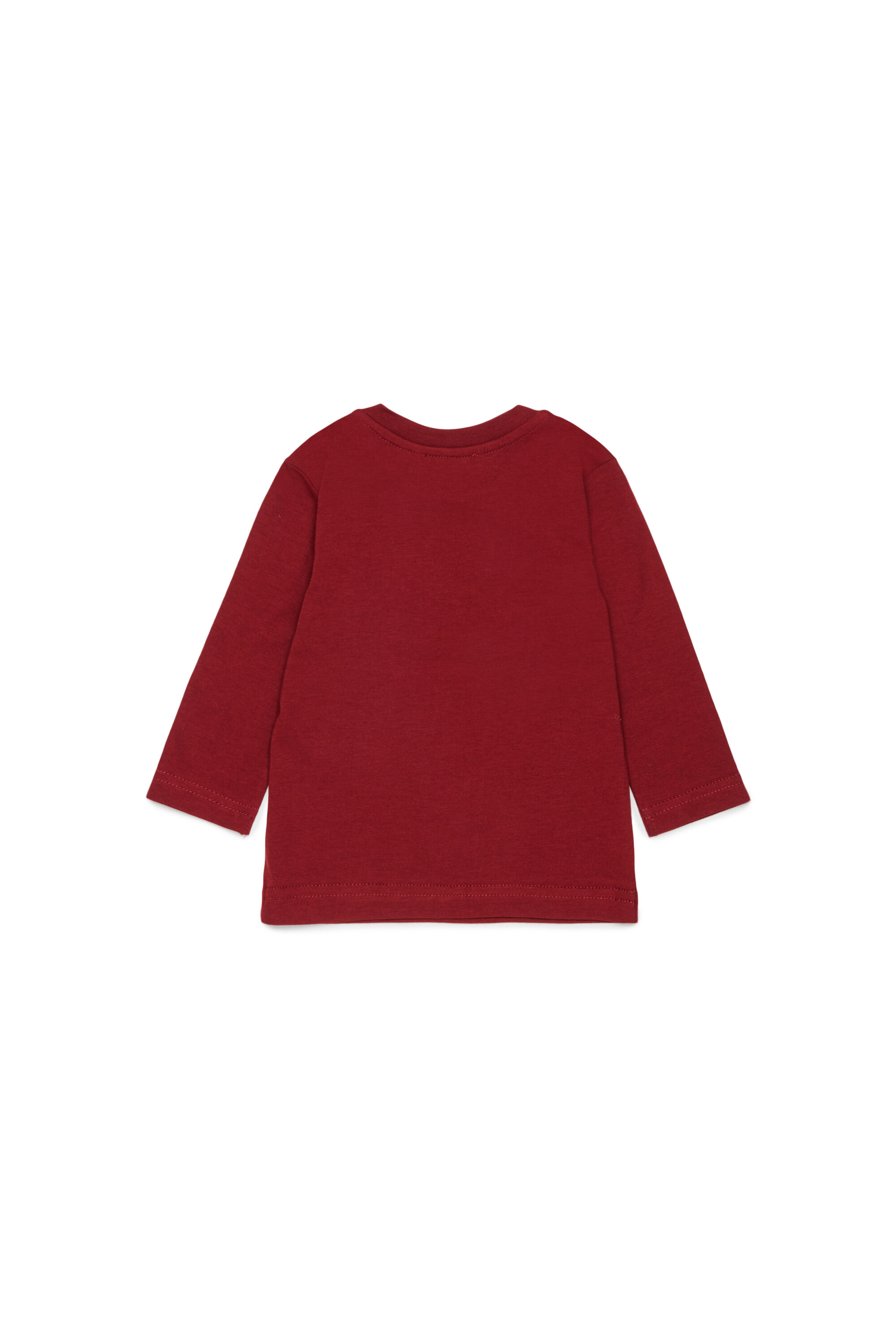 Diesel - TLODIMB, T-shirt a manica lunga con stampa Diesel Industry Uomo in Rosso - 2