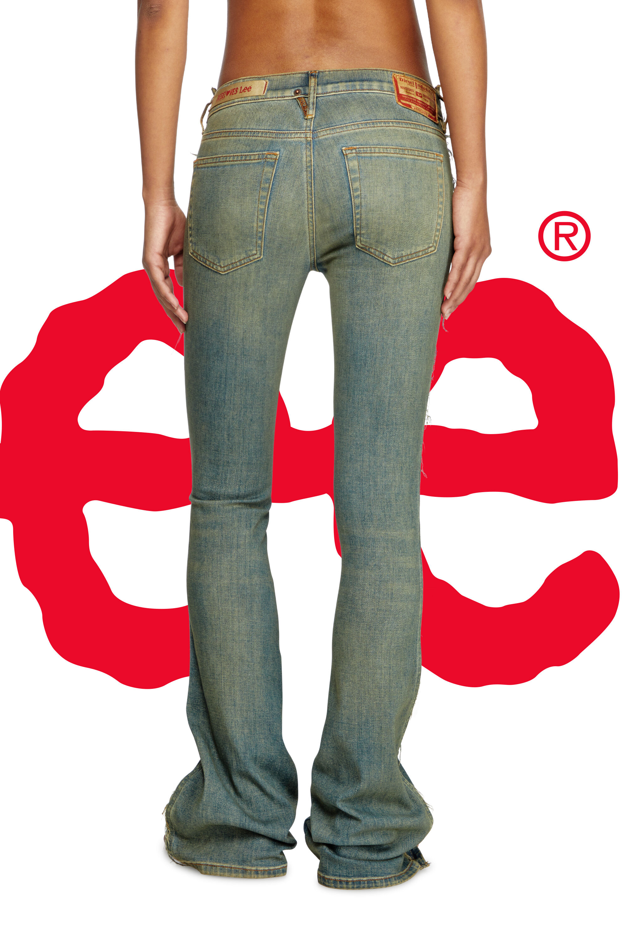 Diesel - Regular Jeans Dieseloves 02 09N01 Donna, Blu Scuro - Image 6