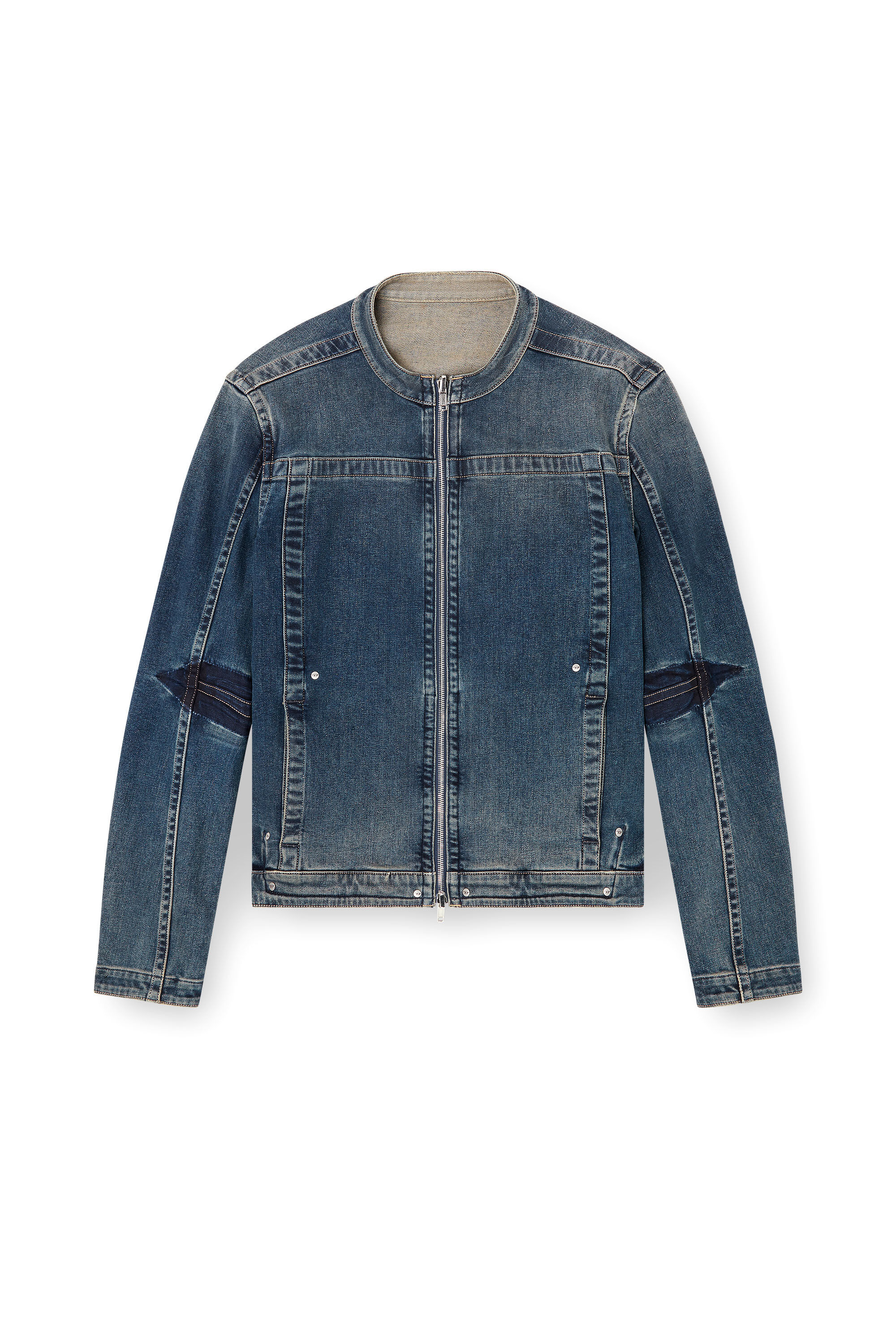 Diesel - D-GLORY-RE, Giacca stile moto in denim Rehab Uomo in Blu - 2