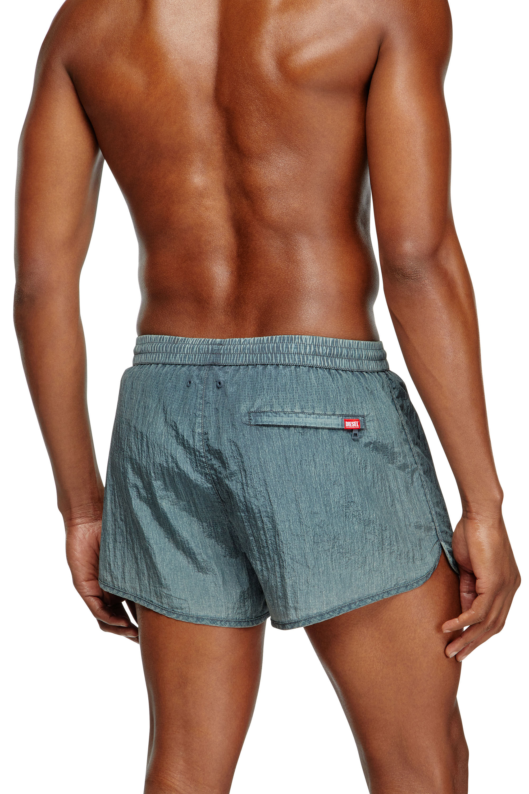 Diesel - OLIVER-30-D-POP, Pantaloncini da mare in ripstop trattato Uomo in Grigio - 3
