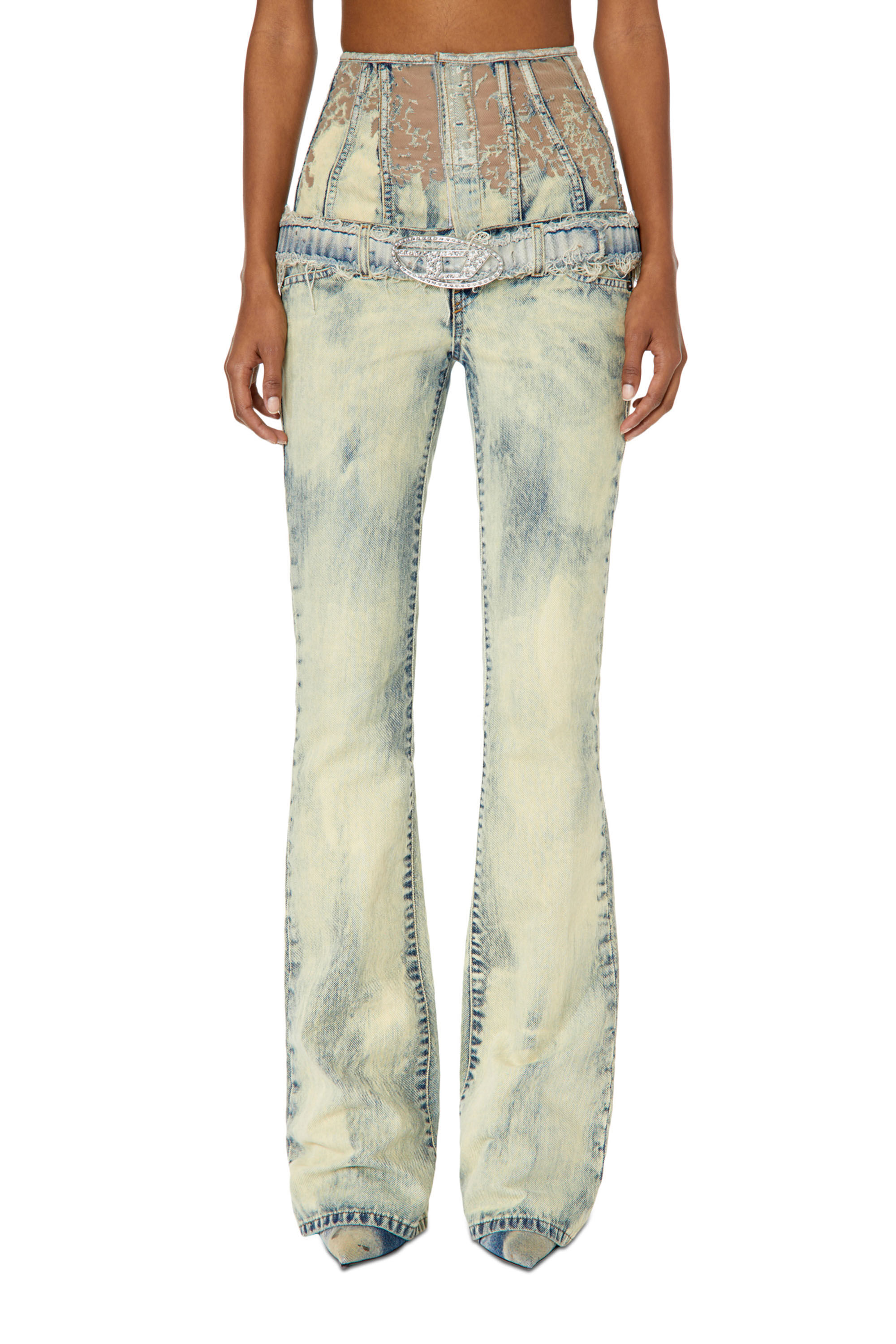 Diesel - 1969 D-Ebbey 068GP Bootcut and Flare Jeans, Blu Chiaro - Image 3
