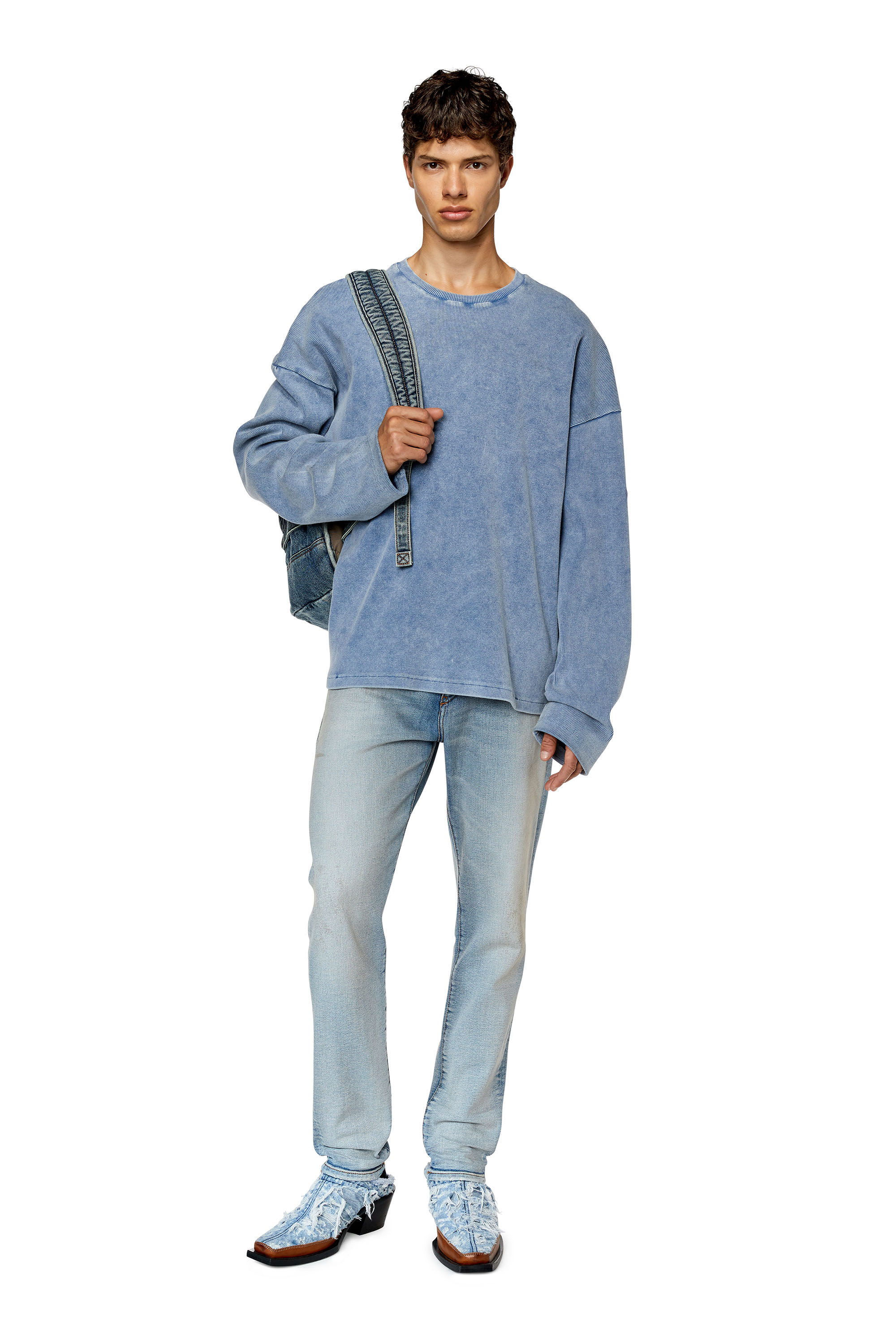 Diesel - Slim Jeans 2019 D-Strukt 09E84, Blu Chiaro - Image 1