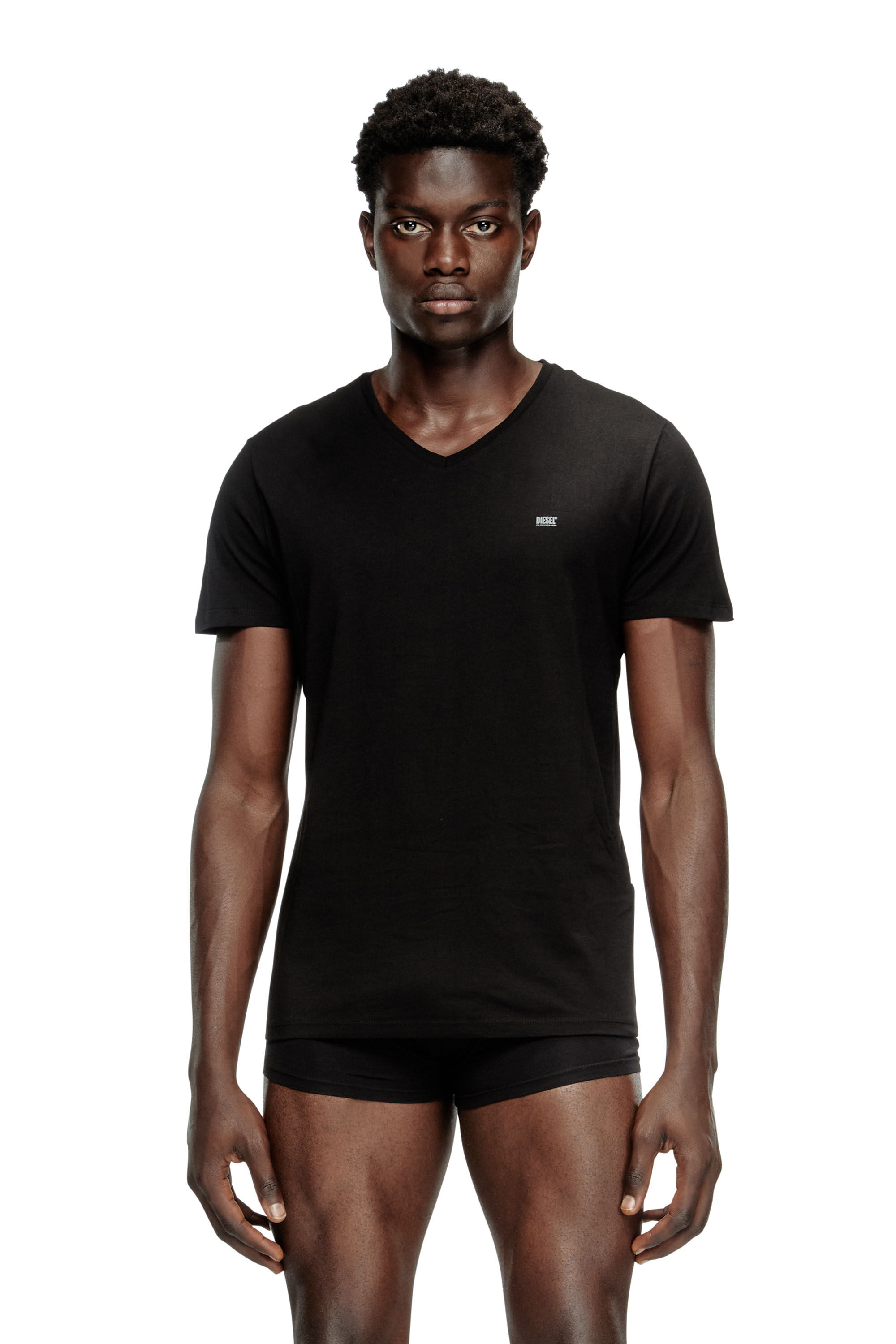 Diesel - UMTEE-MICHAEL3PACK, Set da tre di T-shirt con scollo a V Uomo in Nero - 3
