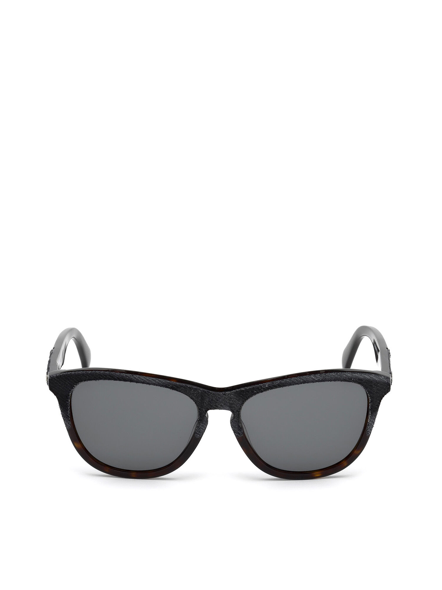 Diesel - DM0192, Occhiali con montatura anteriore e dettagli in denim Unisex in Blu - 1