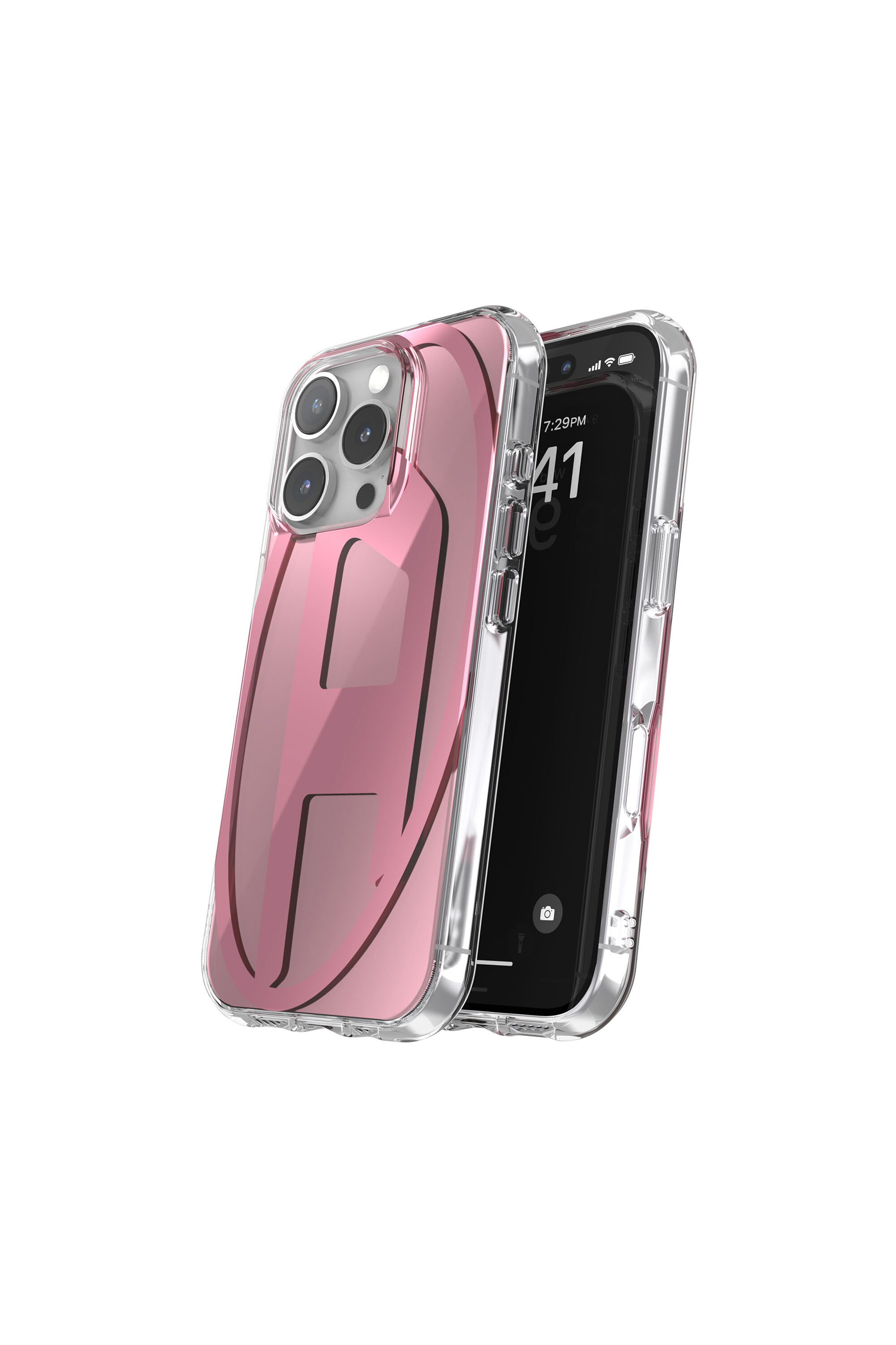 Diesel - 60164 AOP CASE, Cover Oval D per iP 16 Pro Unisex in Rosa - 2