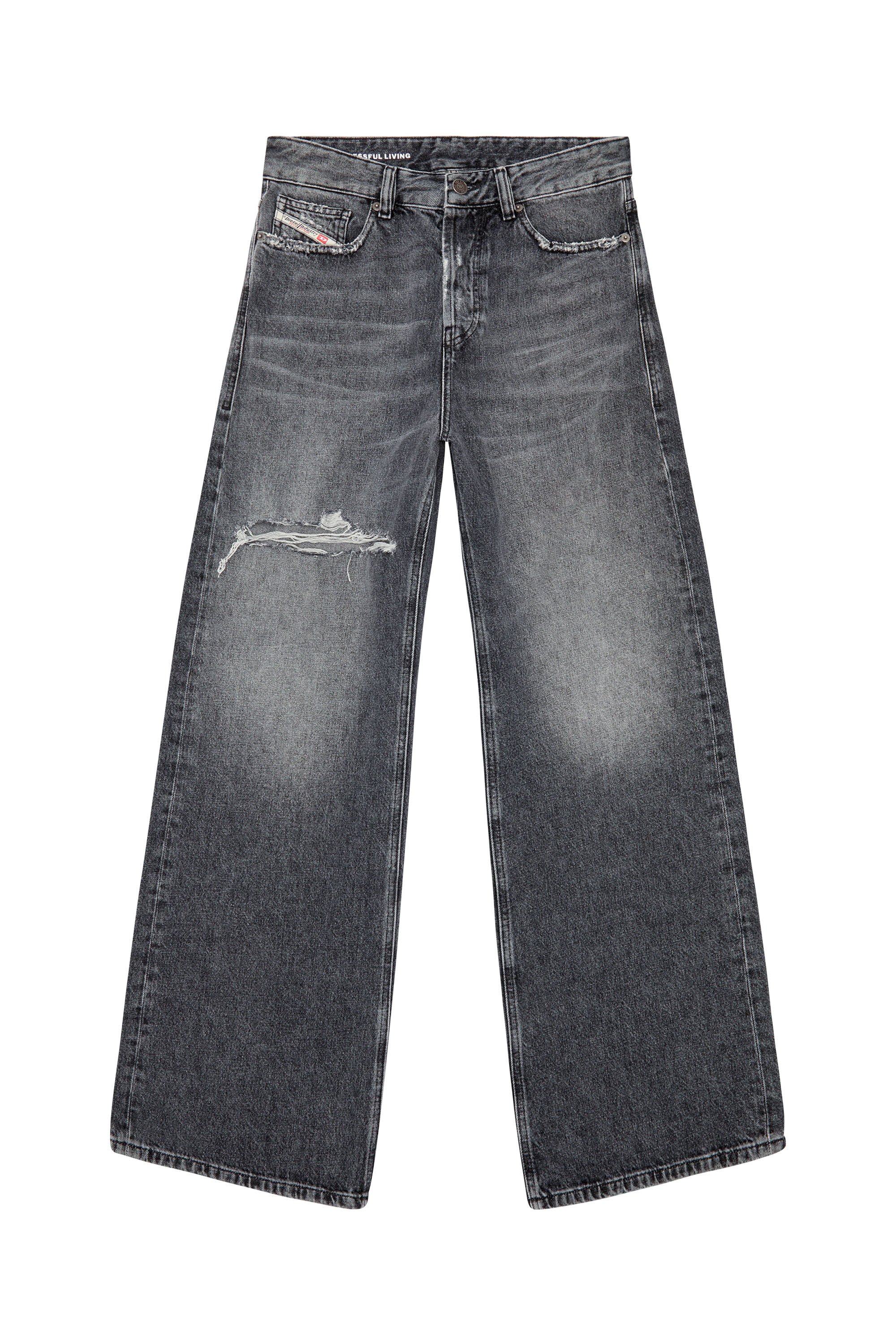 Diesel - Straight Jeans 1996 D-Sire 007X4, Nero/Grigio scuro - Image 2