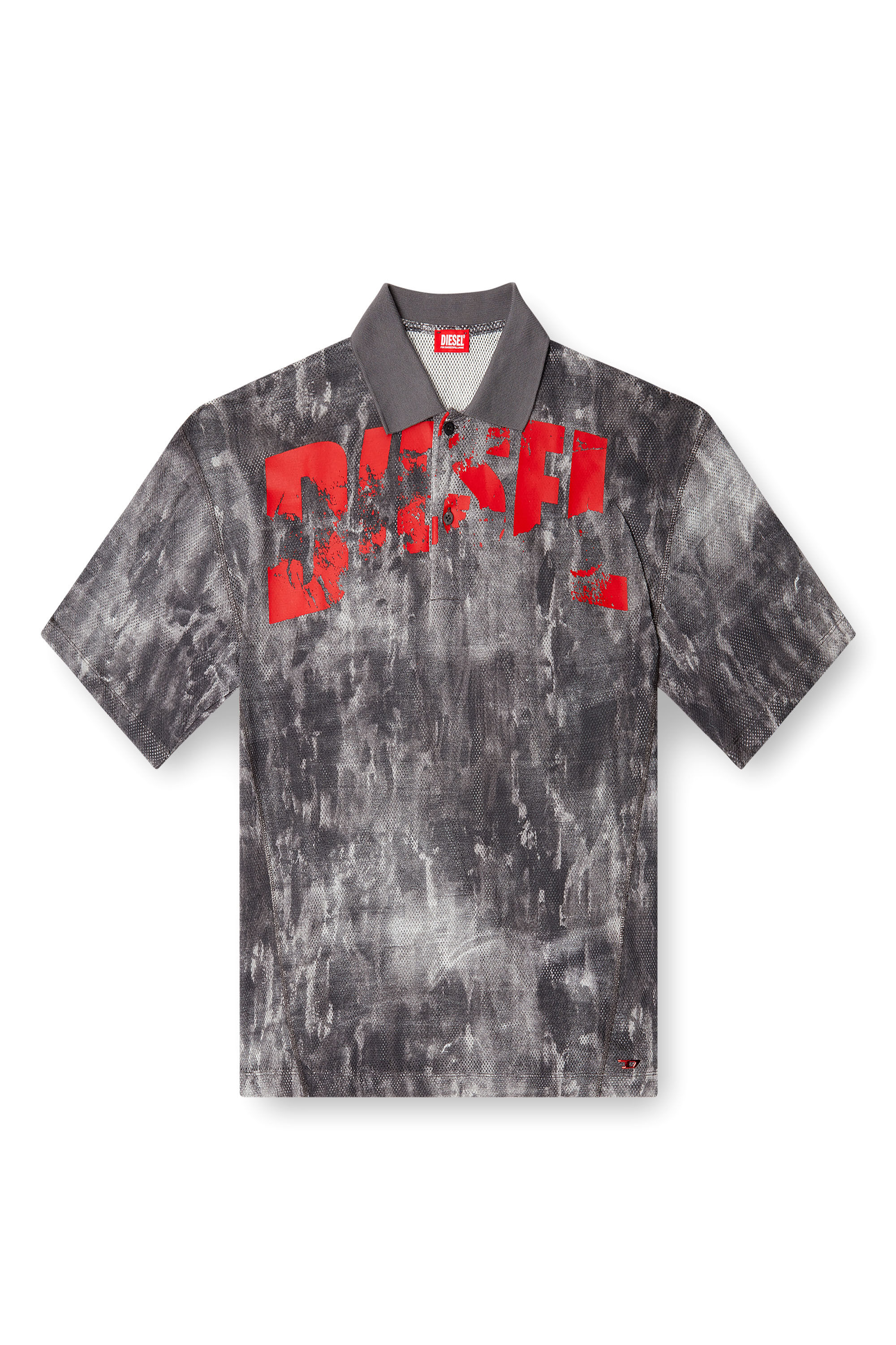 Diesel - TIMOTHEE-D-POP, Polo da mare in rete stampata Uomo in Multicolor - 1