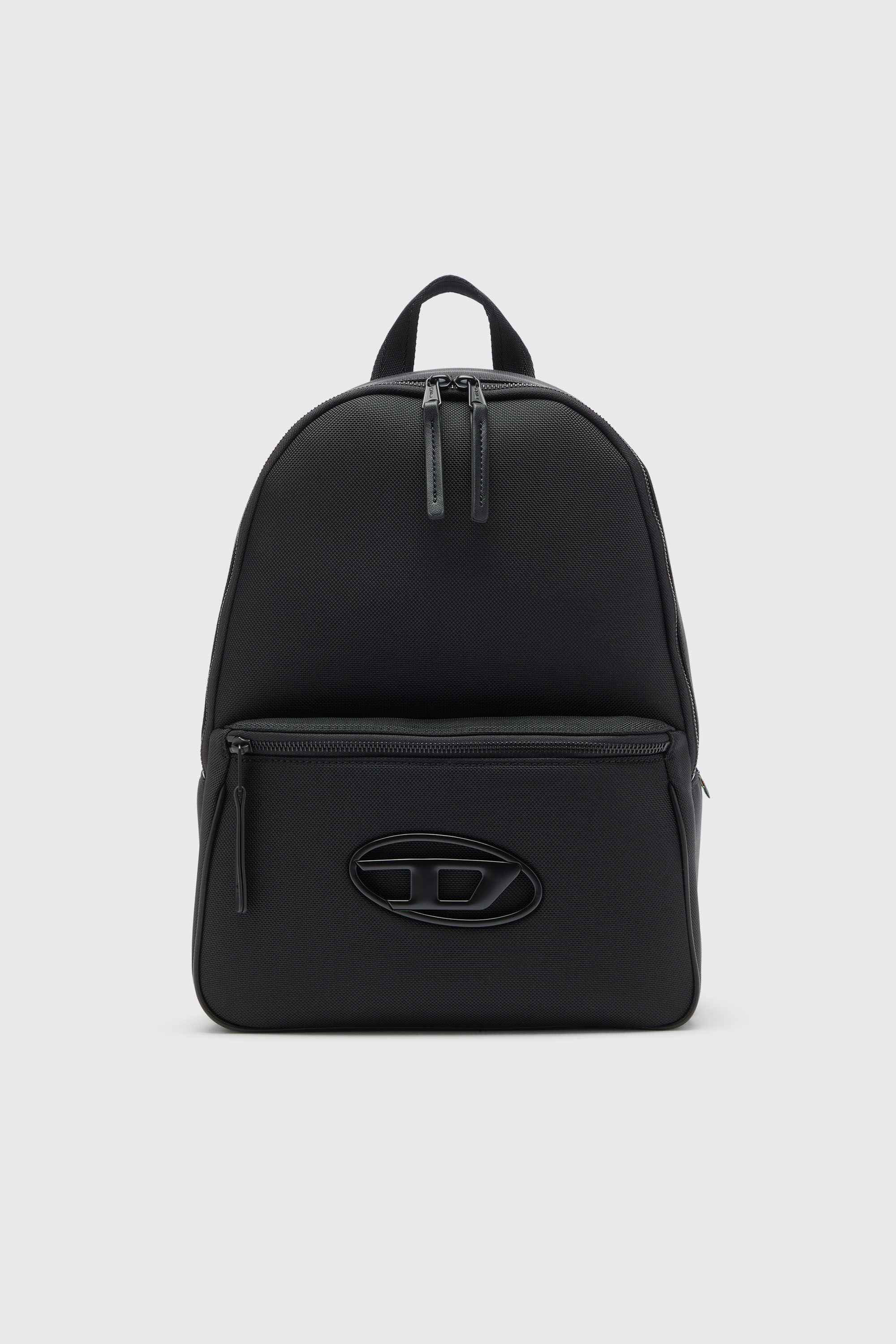 Diesel - HOLI-D BACKPACK M, Holi-D - Zaino in nylon con Logo Oval D Unisex in Nero - 1
